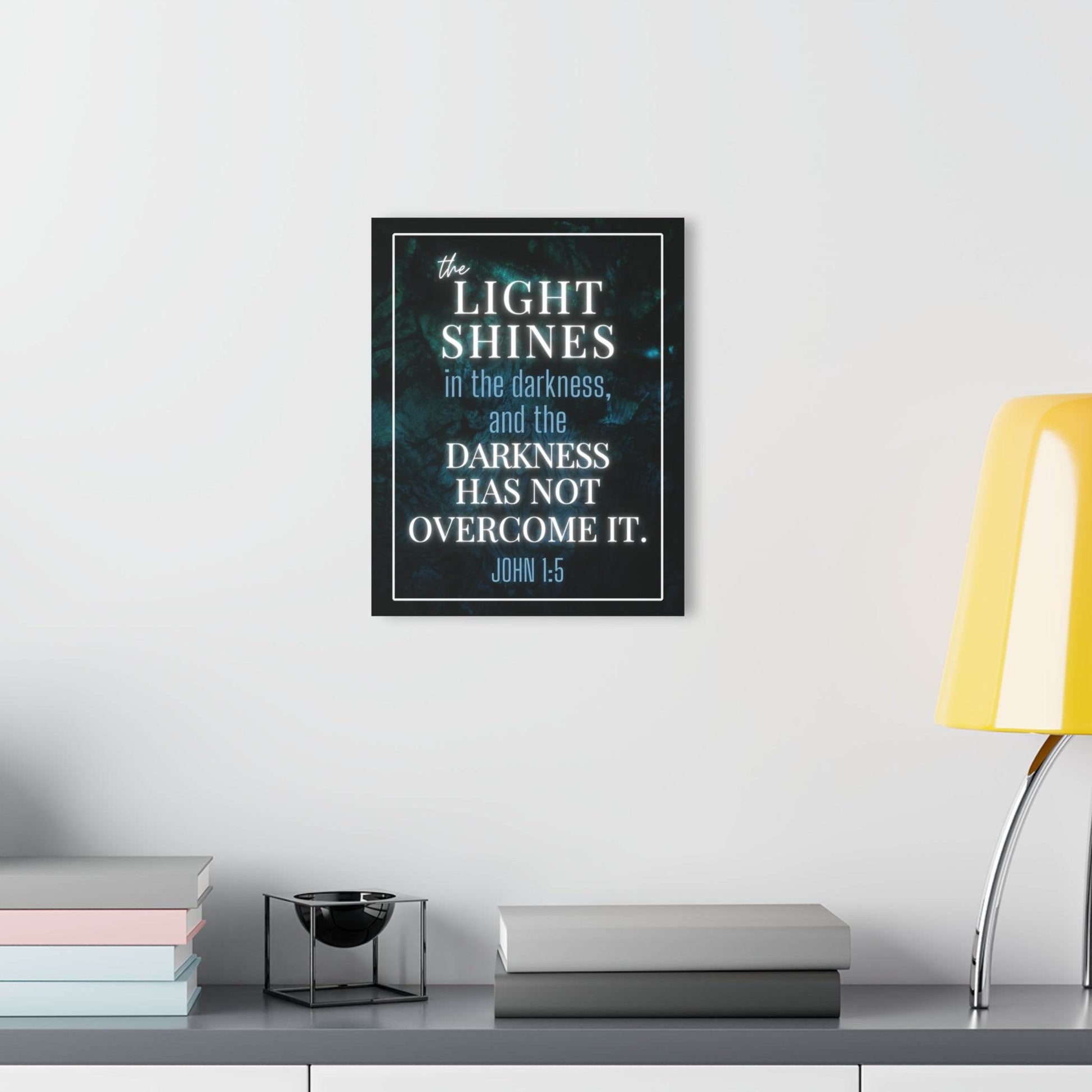 The Light Shines in the Darkness – John 1:5 Acrylic Wall Art - Harmony + Hope