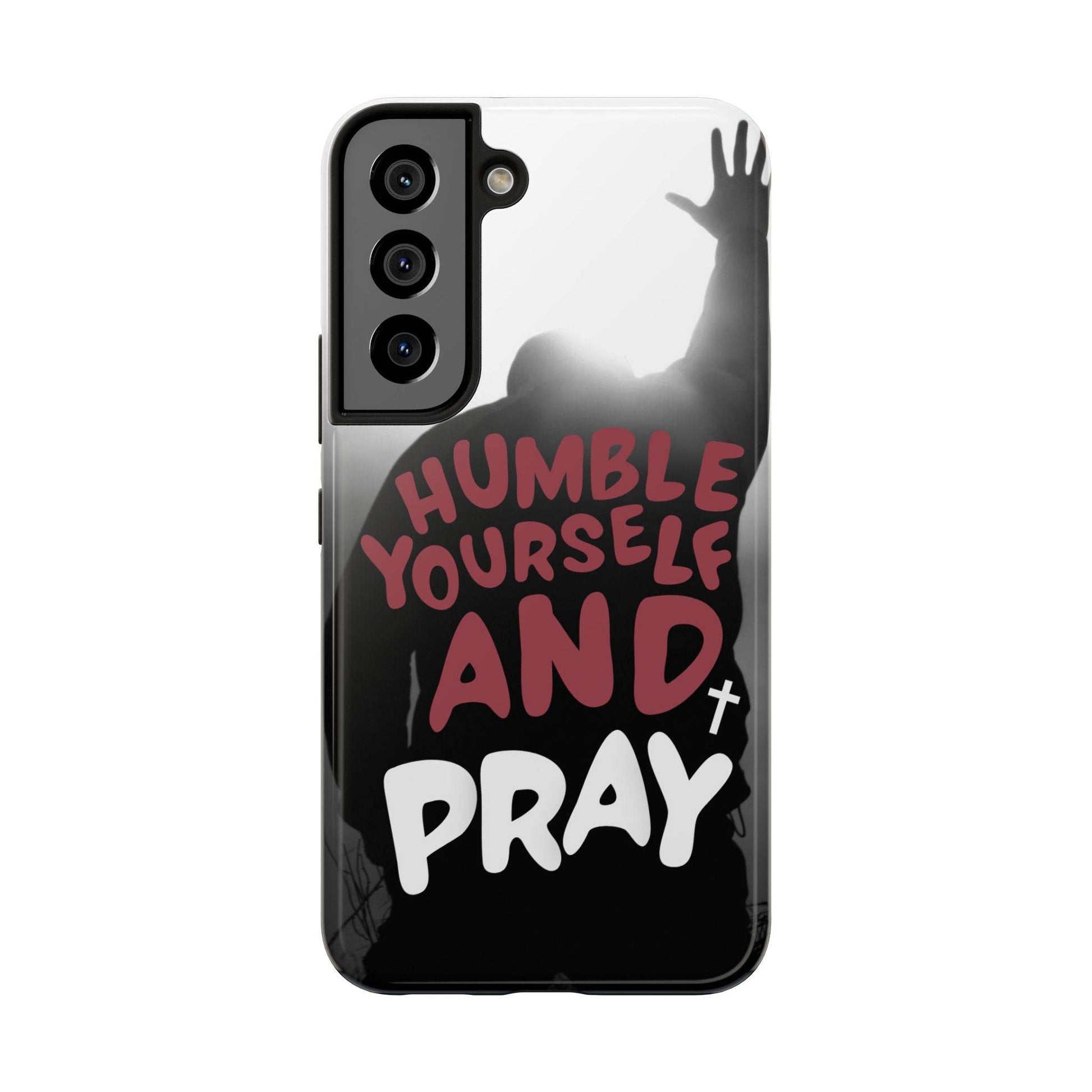Humble Yourself and Pray Phone Case – Red Statement of Faith - Harmony + Hope