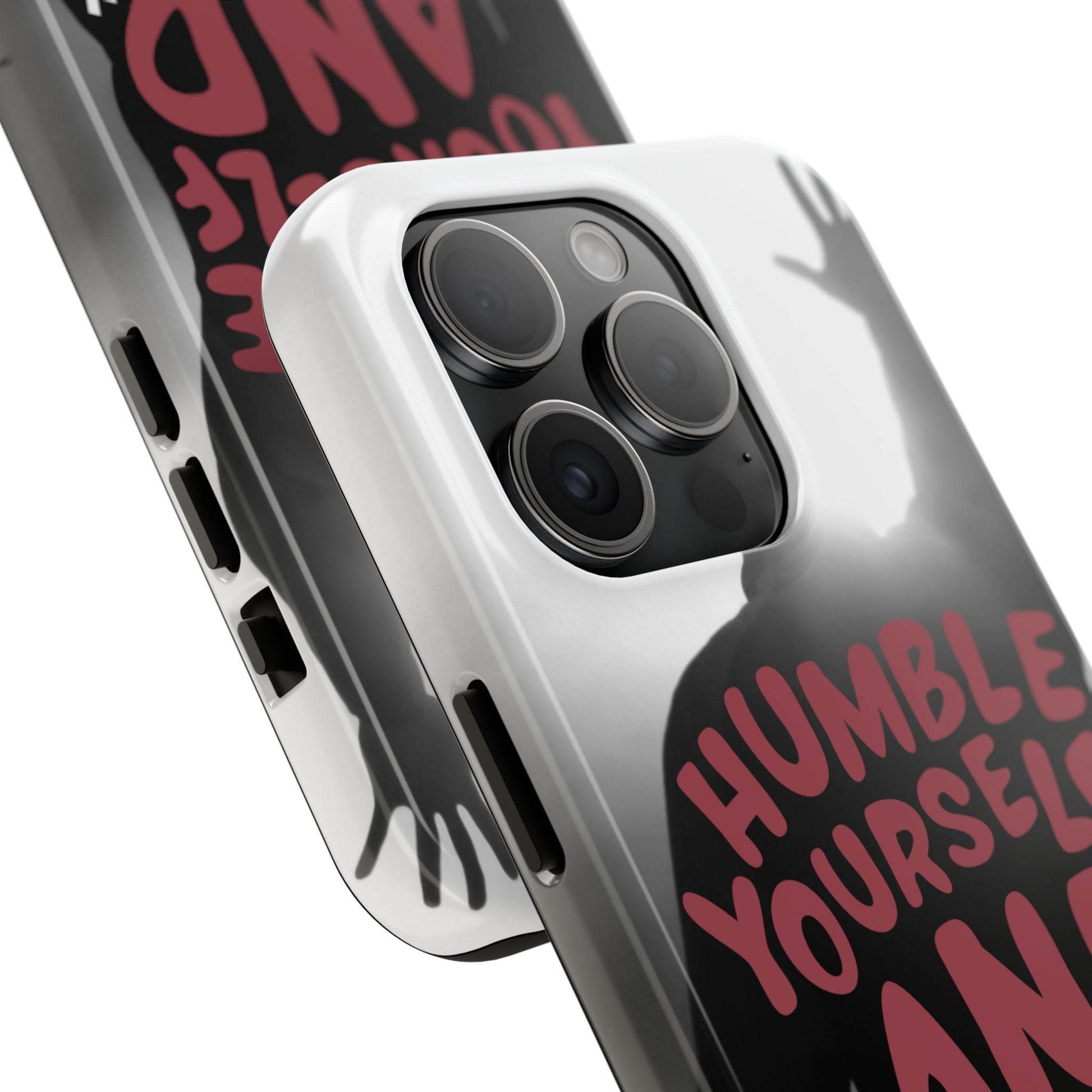 Humble Yourself and Pray Phone Case – Red Statement of Faith - Harmony + Hope