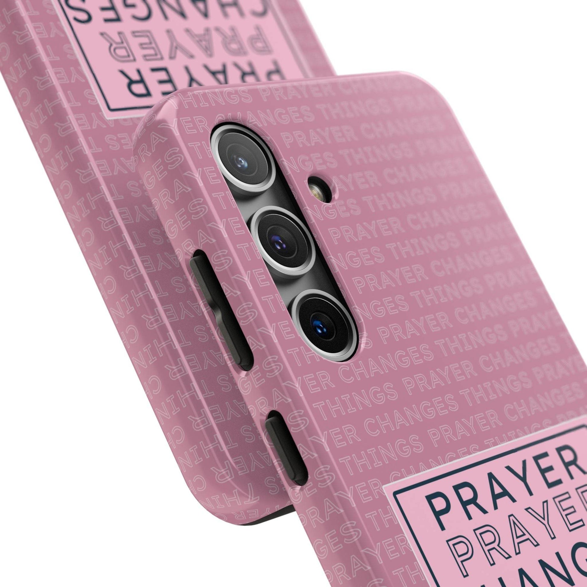 Prayer Changes Things Phone Case – Mauve Pink Faith Design - Harmony + Hope