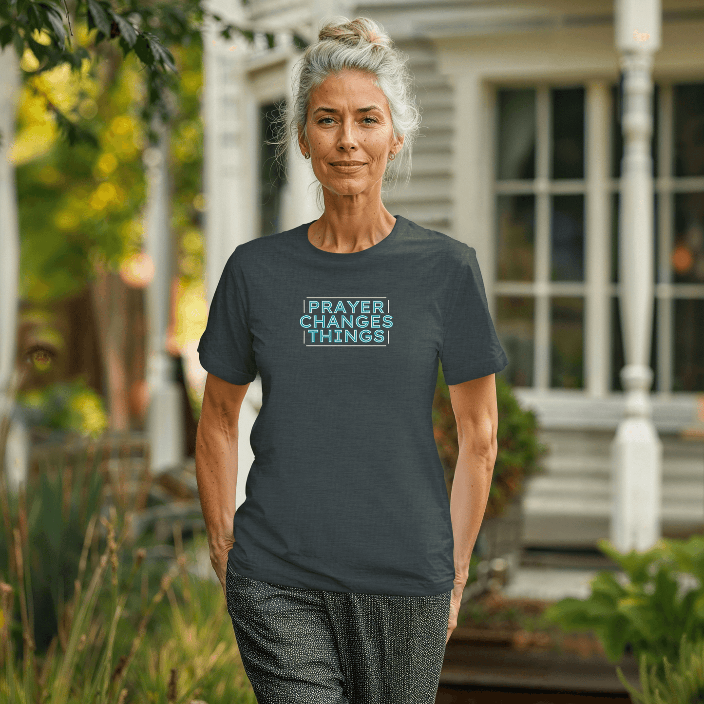Faith in Motion - Prayer Changes Things Inspirational Unisex T-Shirt - Harmony + Hope