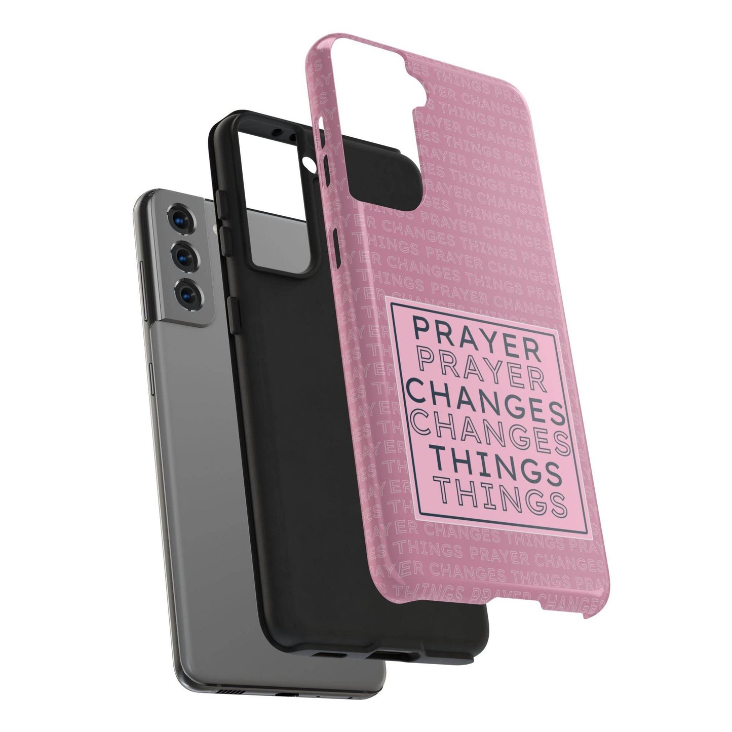 Prayer Changes Things Phone Case – Mauve Pink Faith Design - Harmony + Hope