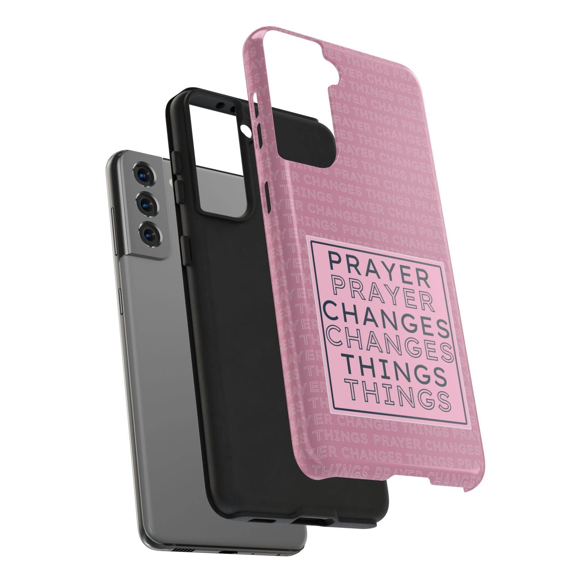 Prayer Changes Things Phone Case – Mauve Pink Faith Design - Harmony + Hope