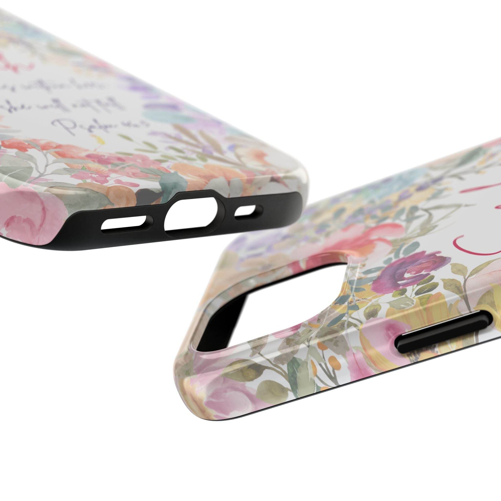 Strength & Beauty in Bloom Phone Case – Christian Scripture Design - Harmony + Hope