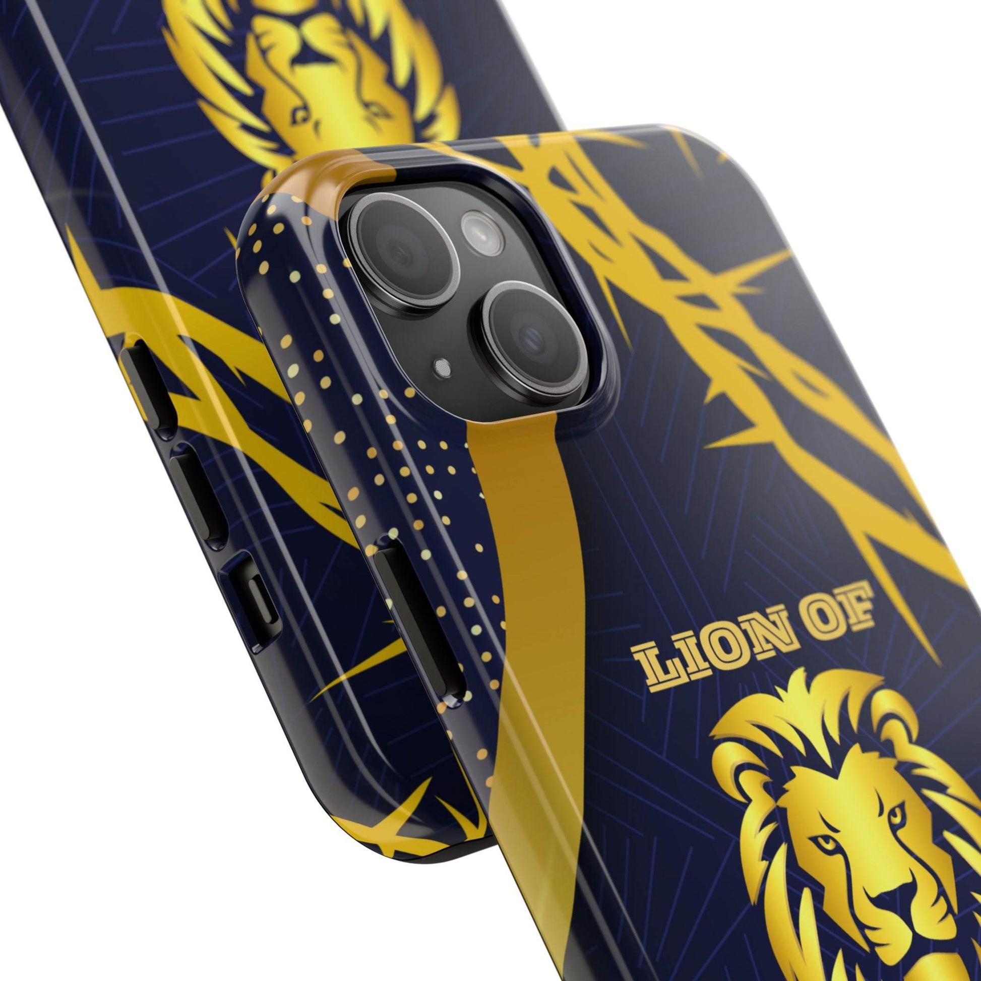 Majesty & Mercy Inspirational Phone Case – Gold Lion & Crown of Thorns - Harmony + Hope