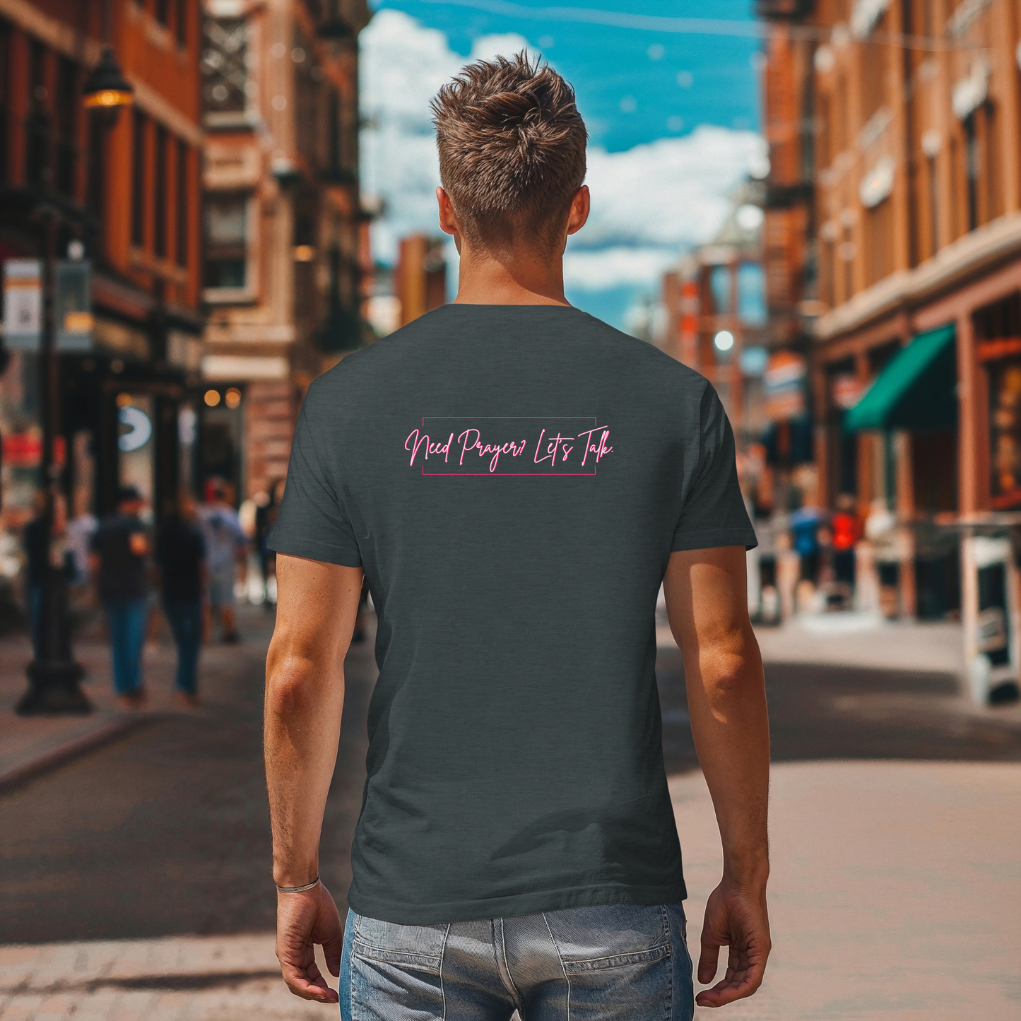 Calligraphy Casual "Prayer Changes Things" - Inspirational Unisex T-Shirt