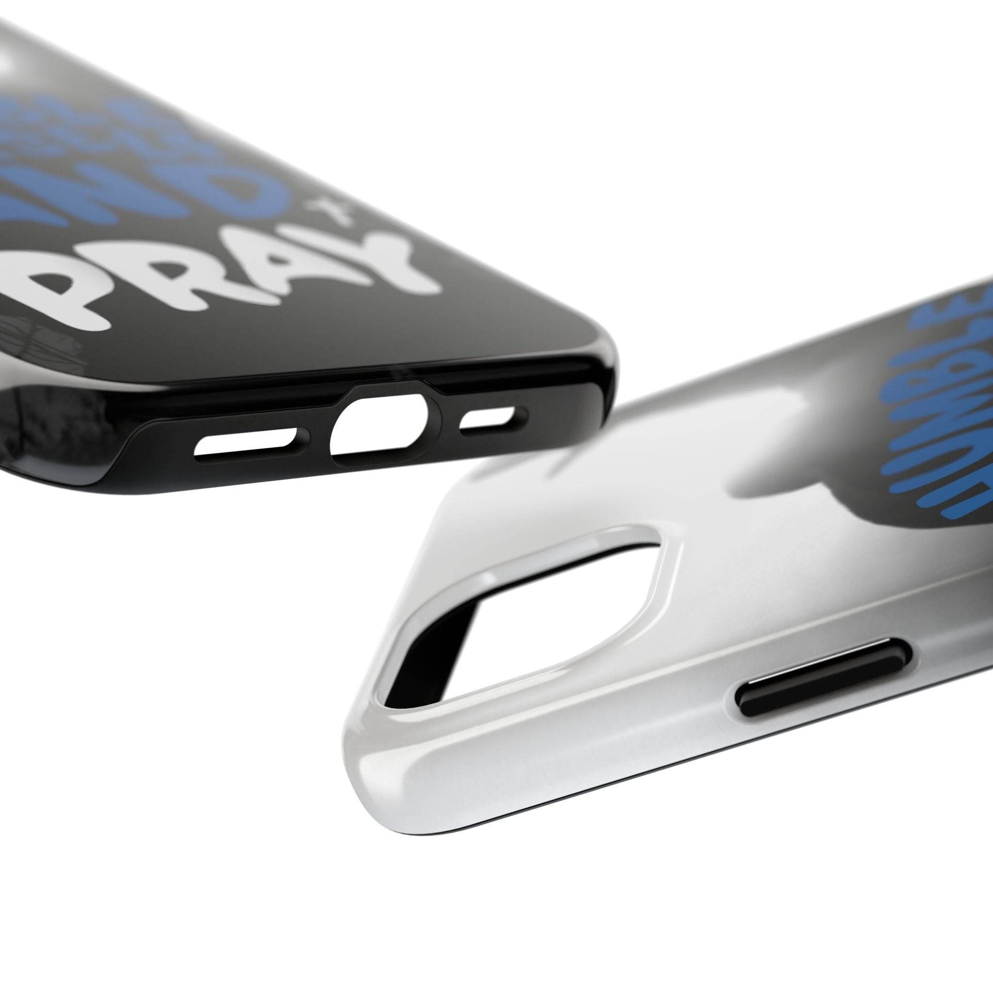 Humble Yourself and Pray Phone Case – Bold Blue Spiritual Design - Harmony + Hope
