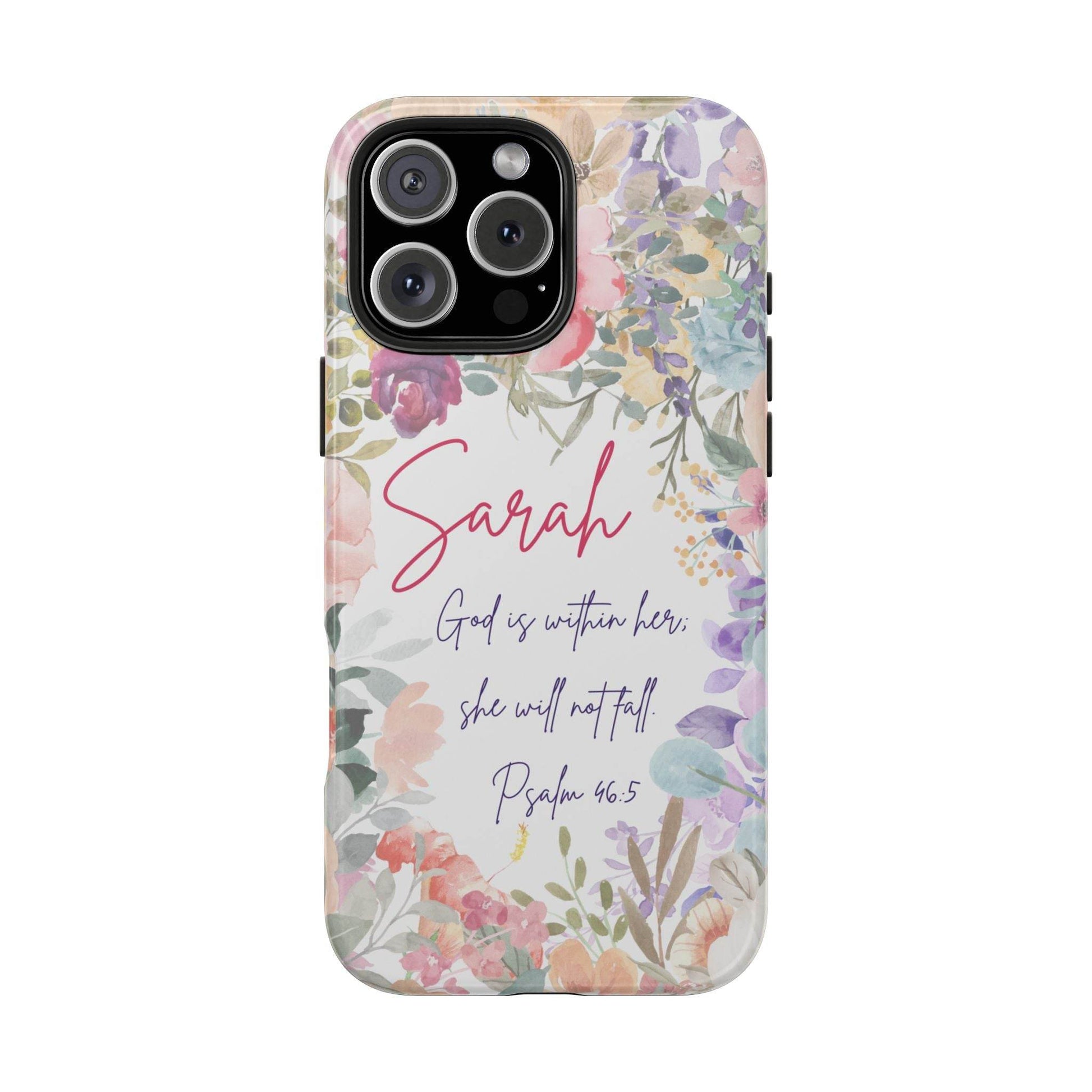 Strength & Beauty in Bloom Phone Case – Christian Scripture Design - Harmony + Hope