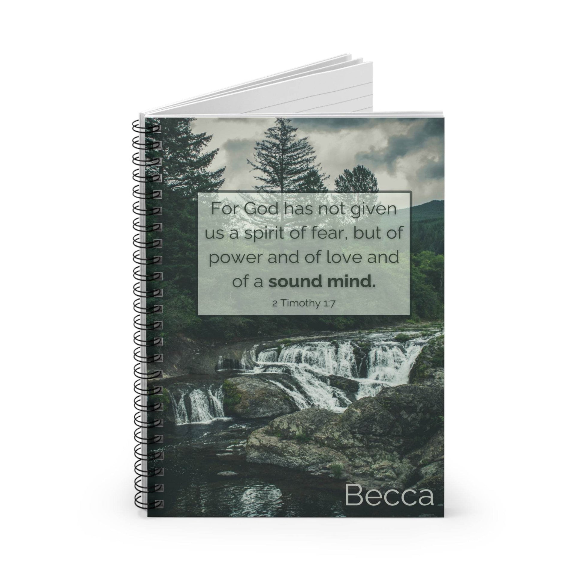 Faith Over Fear - Customizable Inspirational Spiralbound Journal - Harmony + Hope