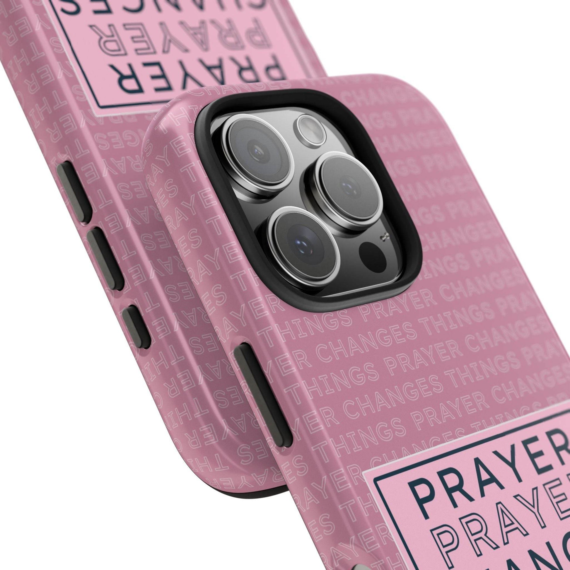 Prayer Changes Things Phone Case – Mauve Pink Faith Design - Harmony + Hope