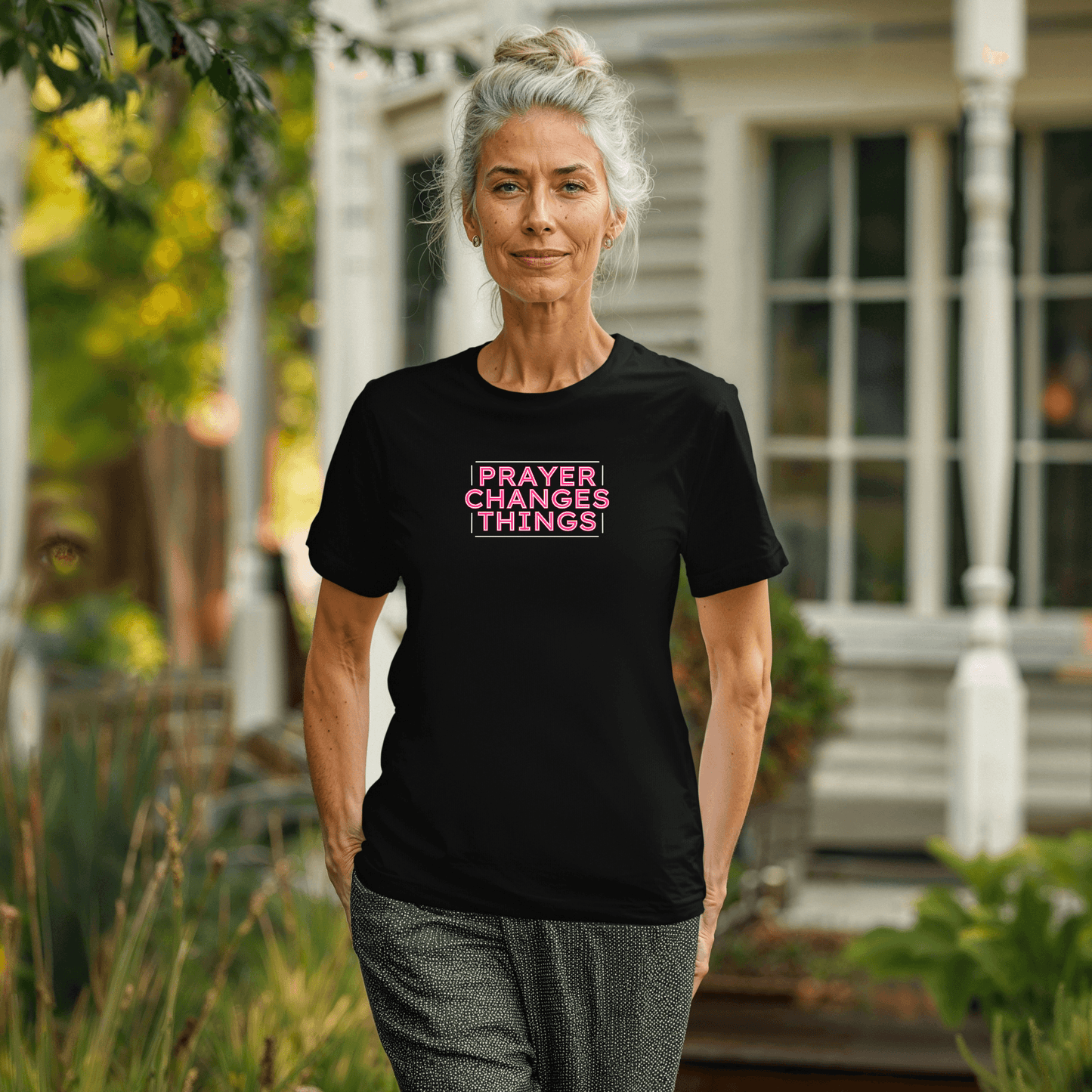 Faith in Motion - Prayer Changes Things Inspirational Unisex T-Shirt - Harmony + Hope