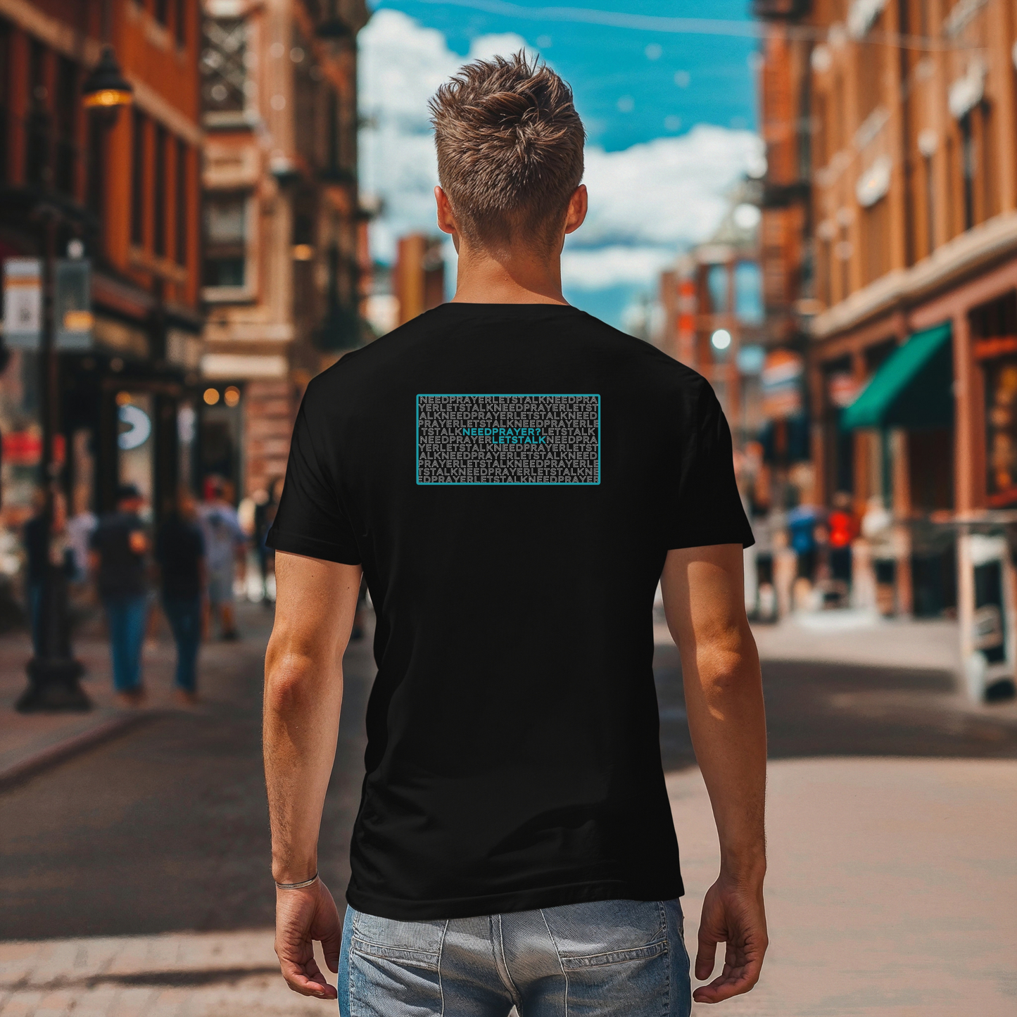 Word Cloud Design "Prayer Changes Things" - Inspirational Unisex T-Shirt