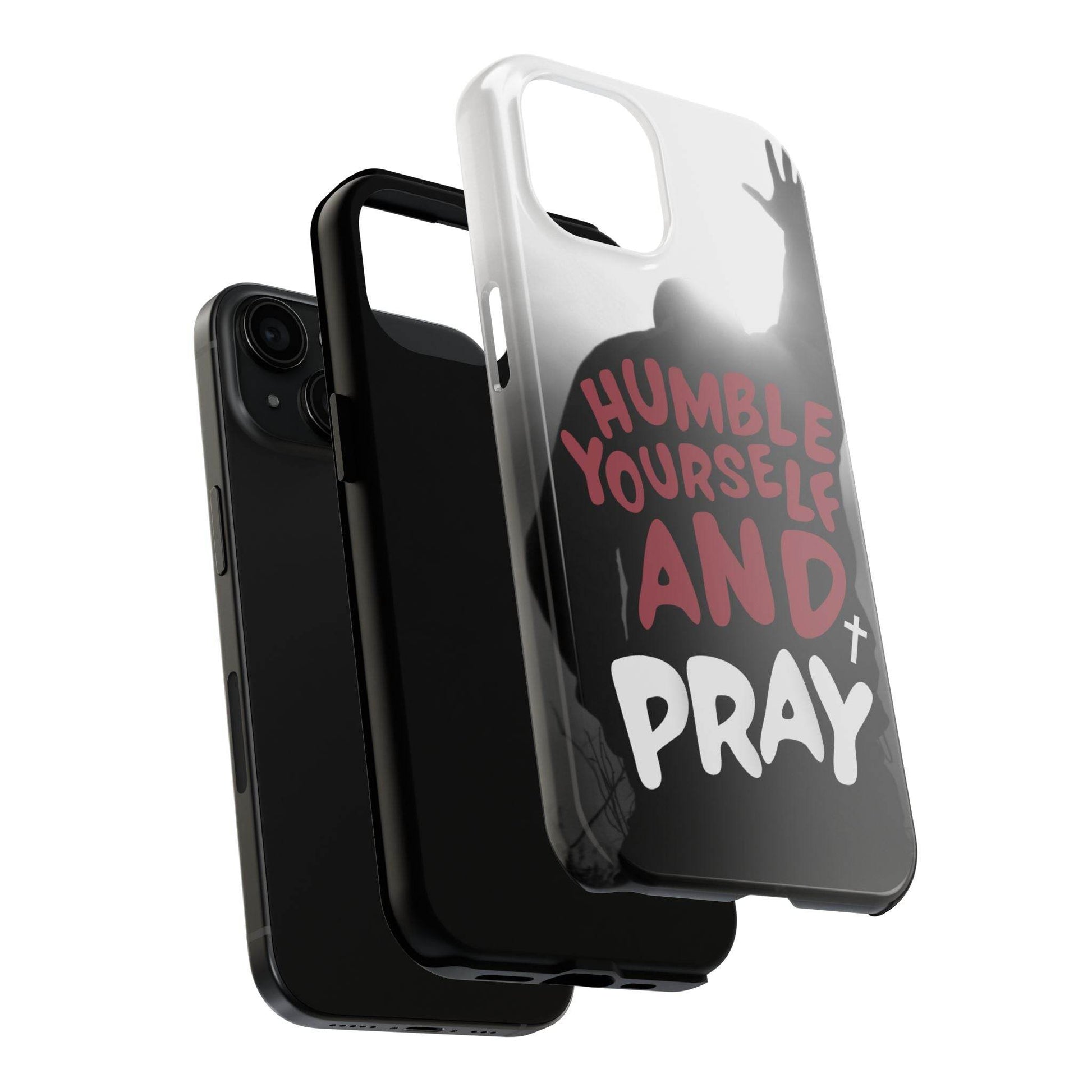 Humble Yourself and Pray Phone Case – Red Statement of Faith - Harmony + Hope