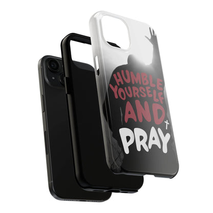 Humble Yourself and Pray Phone Case – Red Statement of Faith - Harmony + Hope