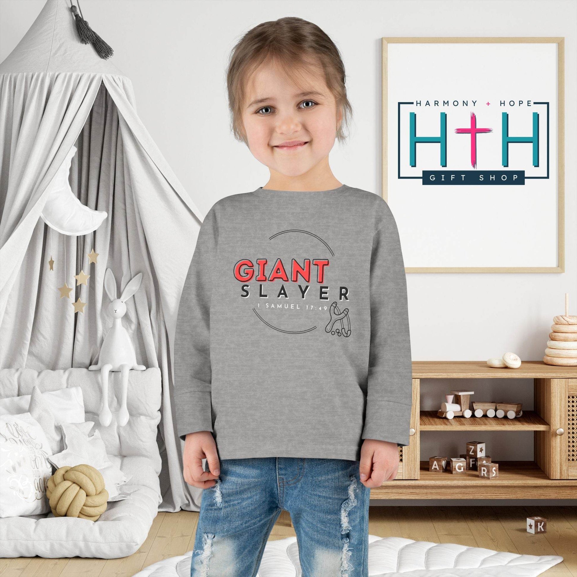 Giant Slayer Kids Shirt - Christian Apparel for Little Warriors - Harmony + Hope