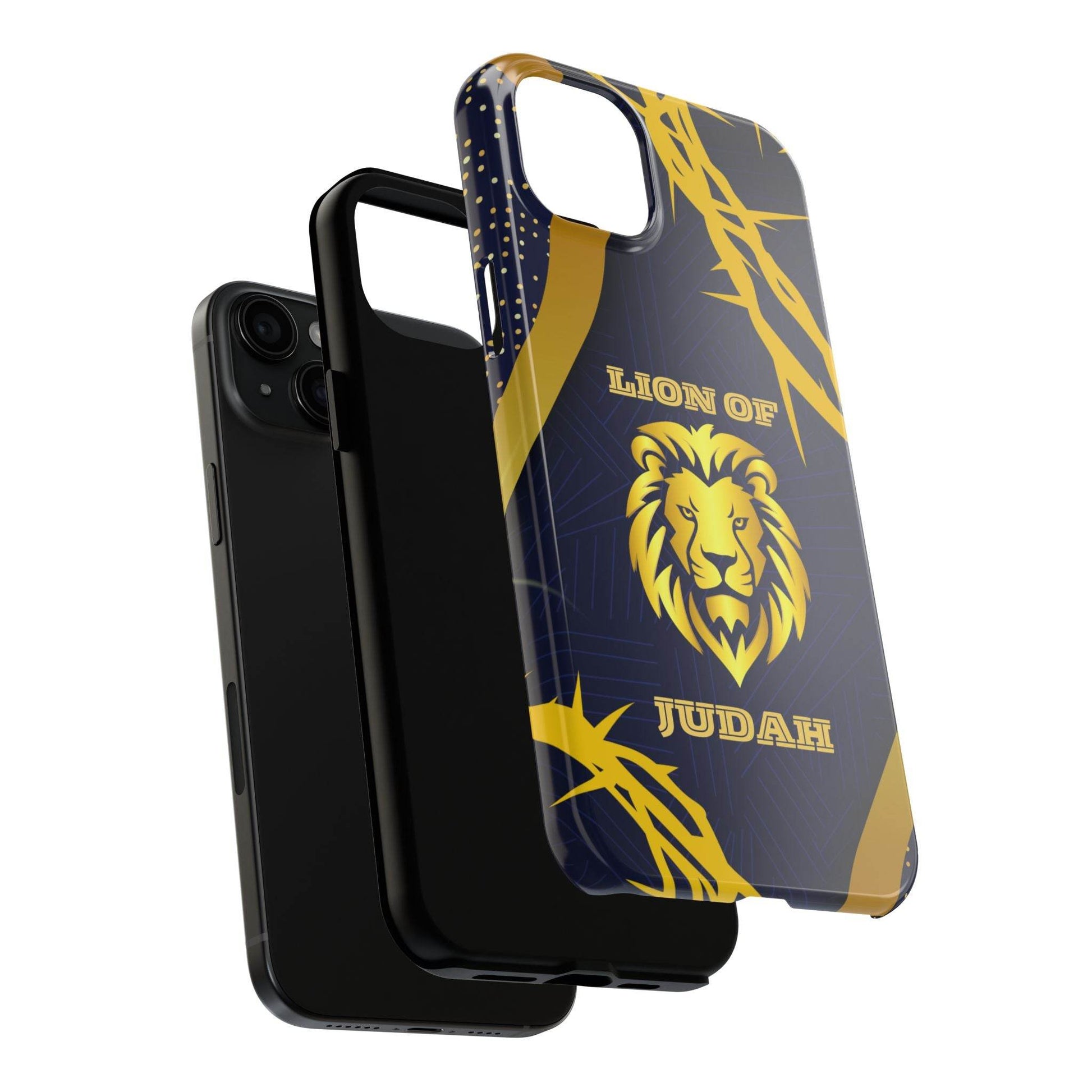 Majesty & Mercy Inspirational Phone Case – Gold Lion & Crown of Thorns - Harmony + Hope