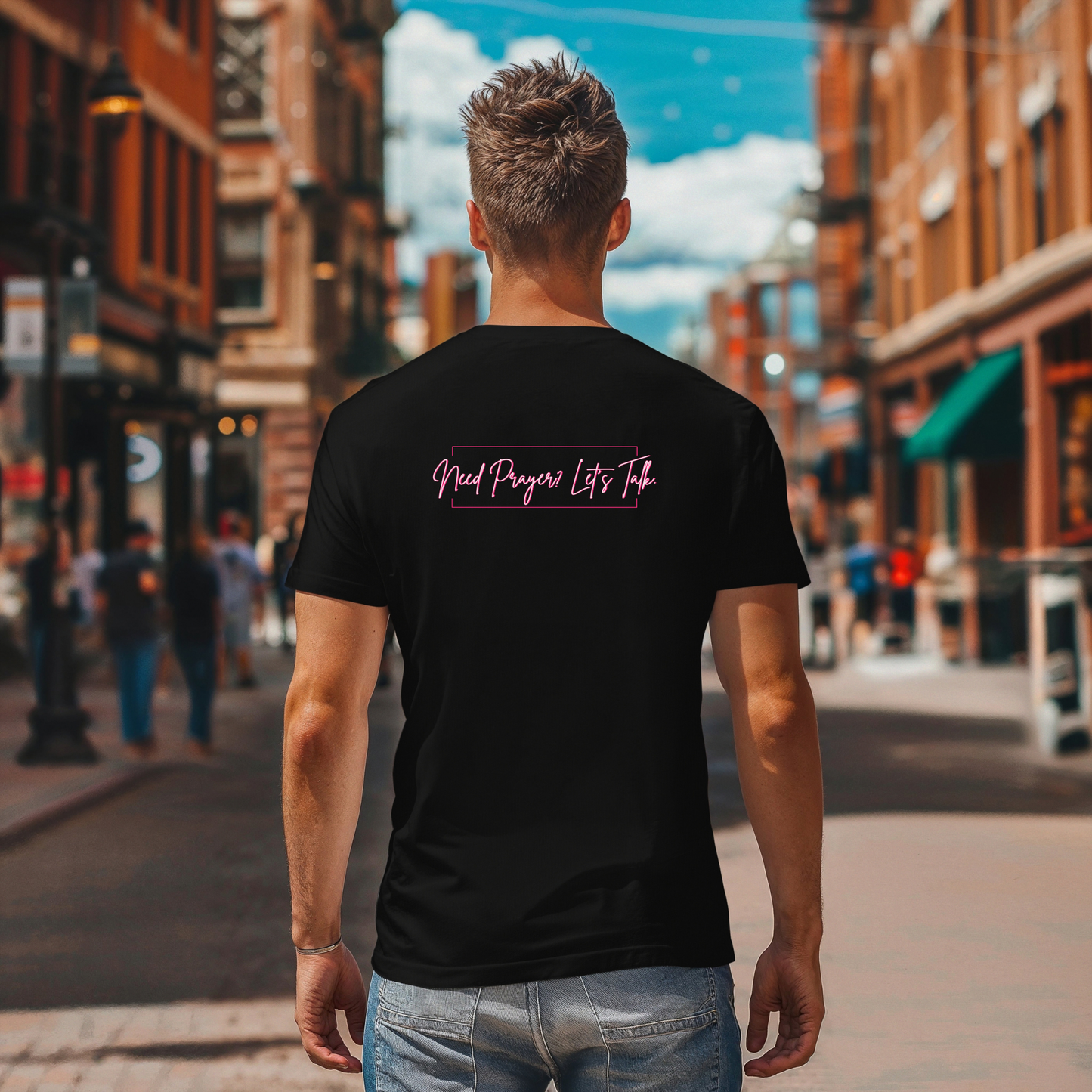 Calligraphy Casual "Prayer Changes Things" - Inspirational Unisex T-Shirt
