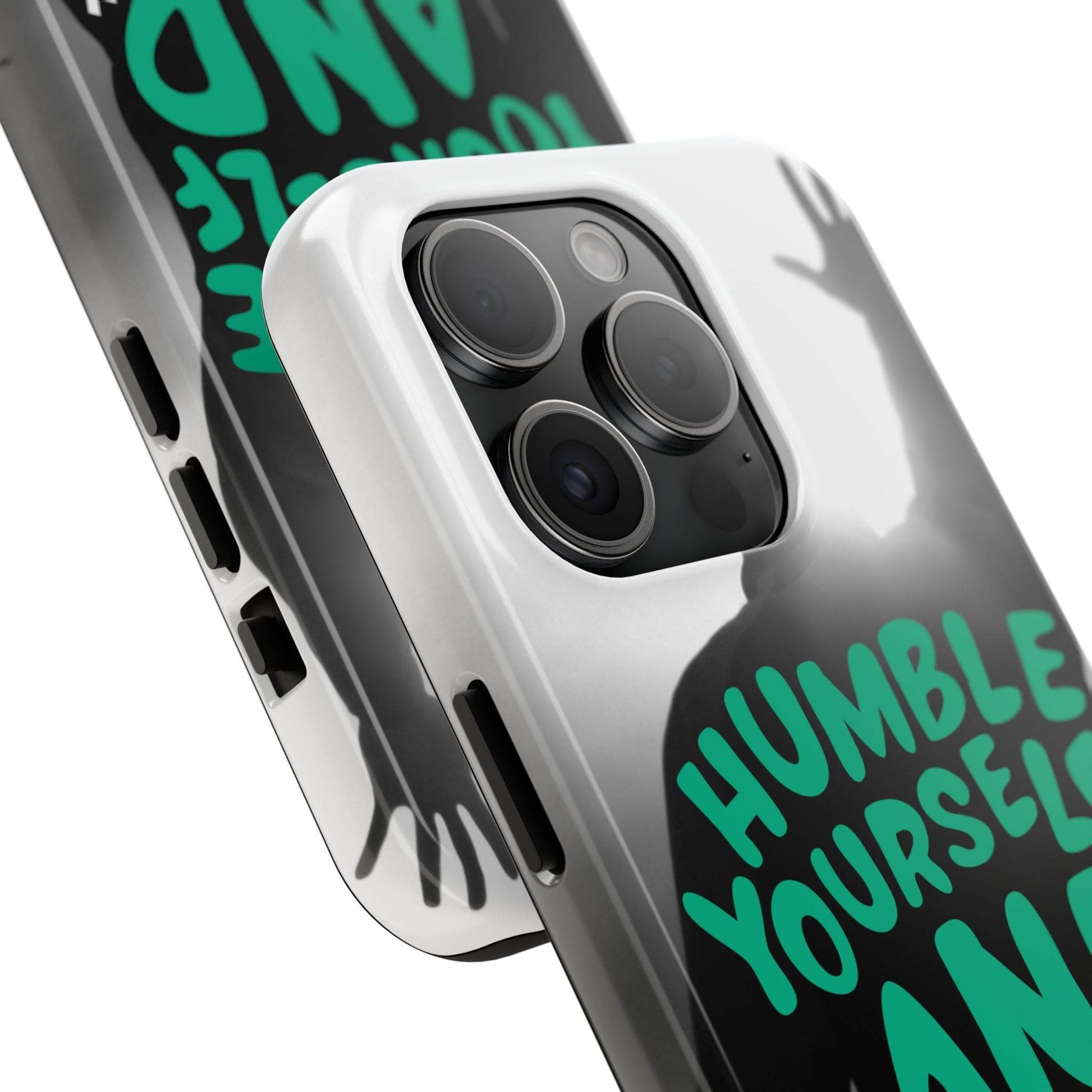 Humble Yourself and Pray Phone Case – Teal Christian Reminder - Harmony + Hope