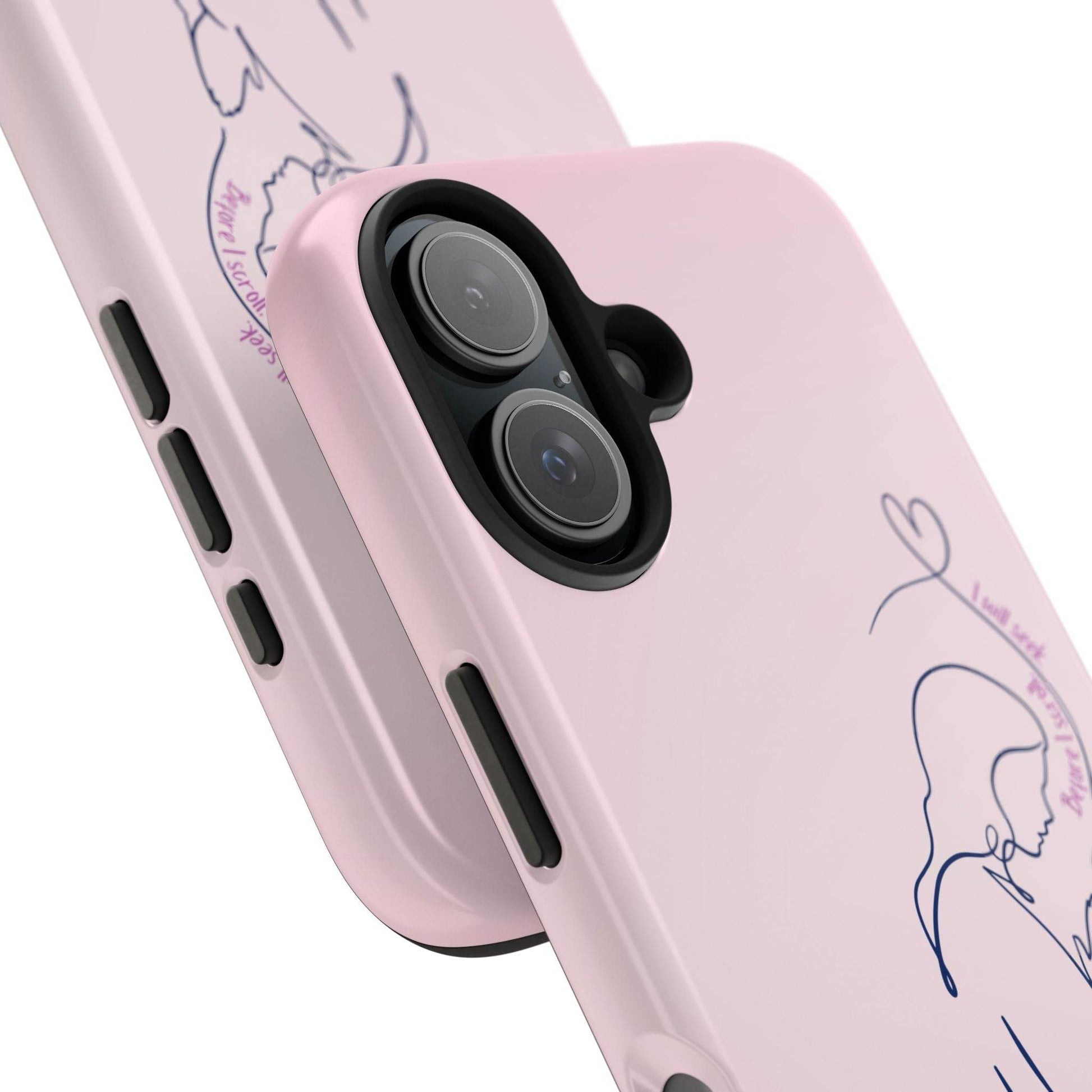 Before I Scroll, I Will Seek Phone Case – Light Pink Christian Cover - Harmony + Hope