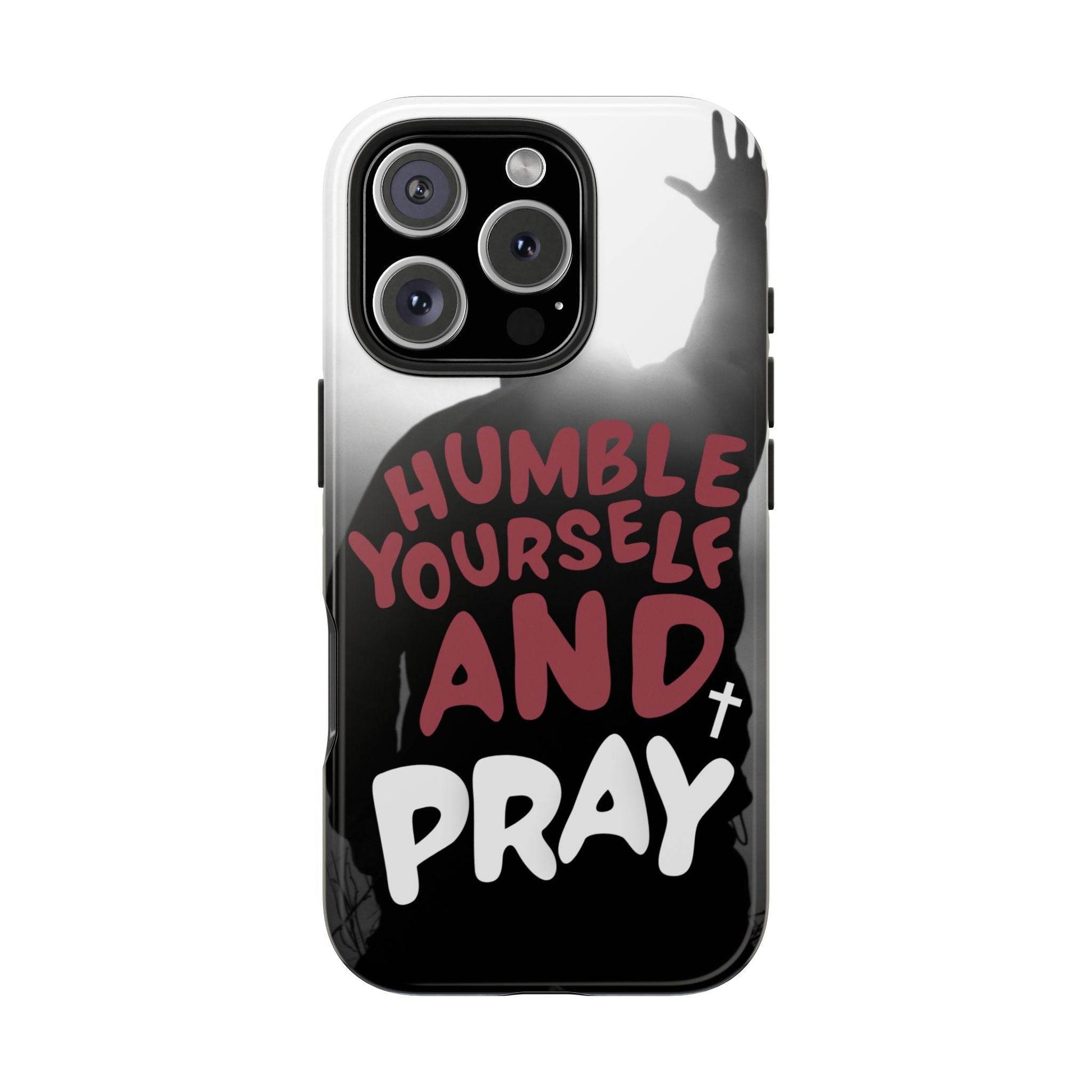 Humble Yourself and Pray Phone Case – Red Statement of Faith - Harmony + Hope