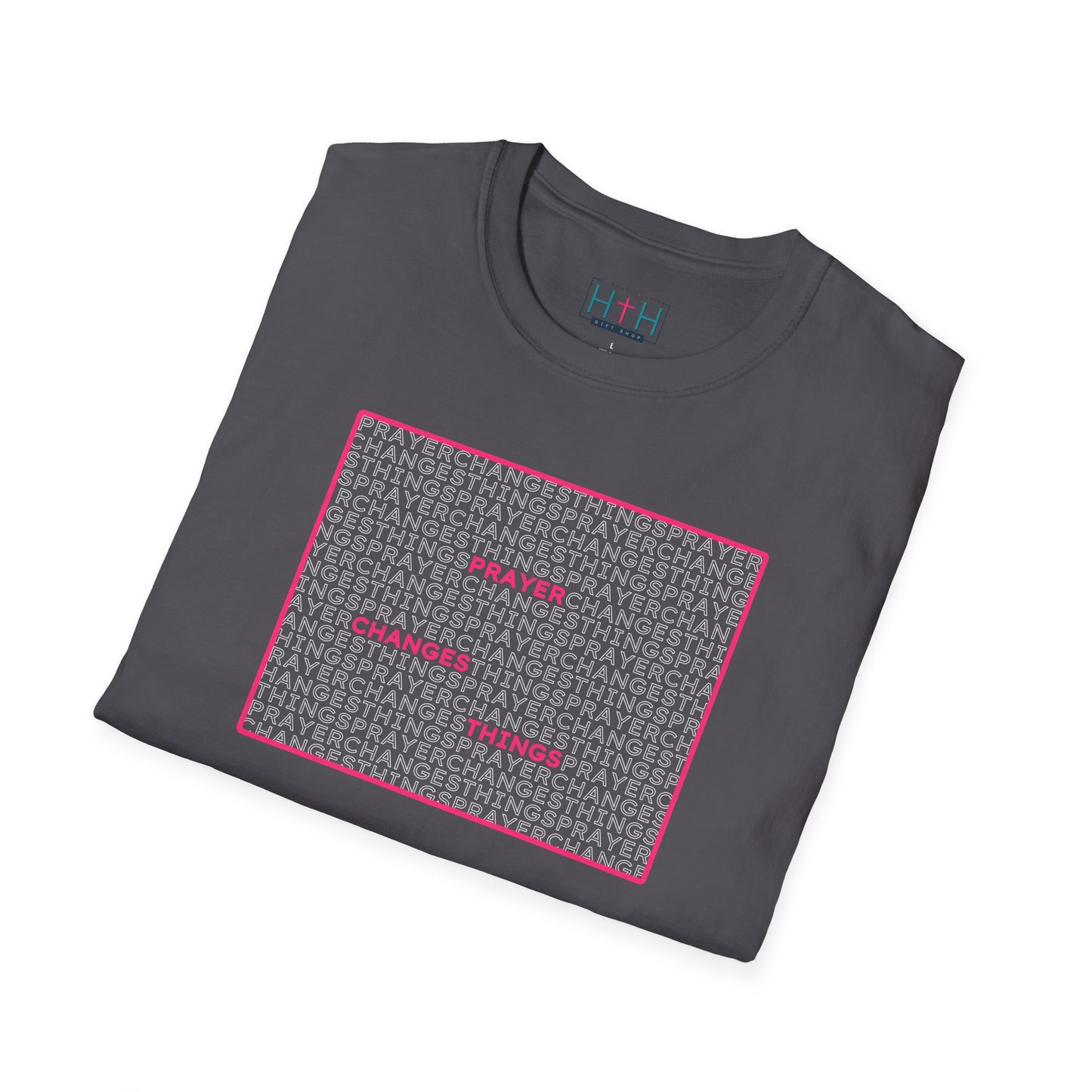 Word Cloud Design "Prayer Changes Things" - Inspirational Unisex T-Shirt