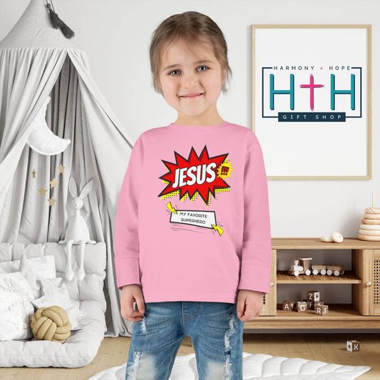 Jesus: My Favorite Superhero – Comic Book Style Toddler Tee - Harmony + Hope