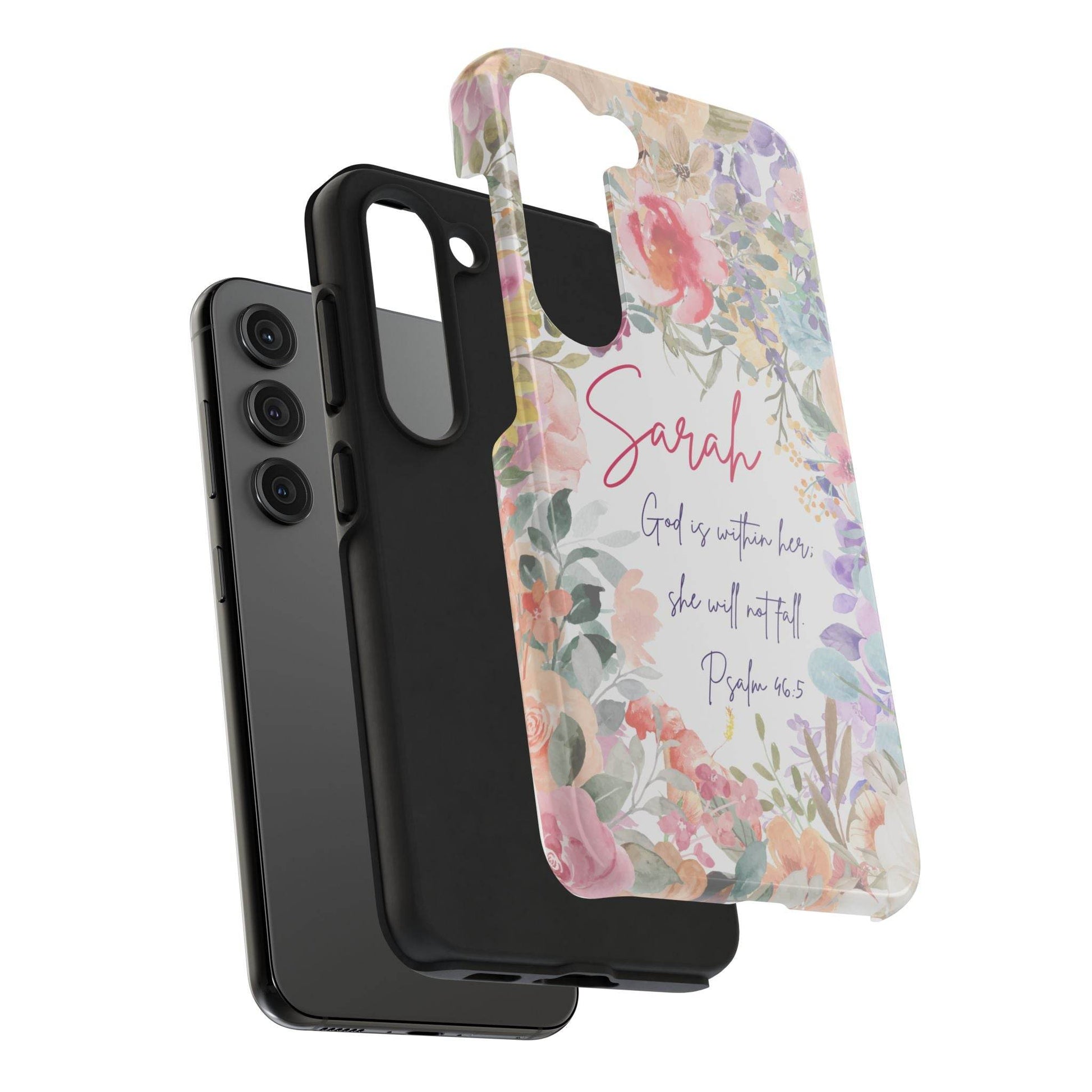 Strength & Beauty in Bloom Phone Case – Christian Scripture Design - Harmony + Hope
