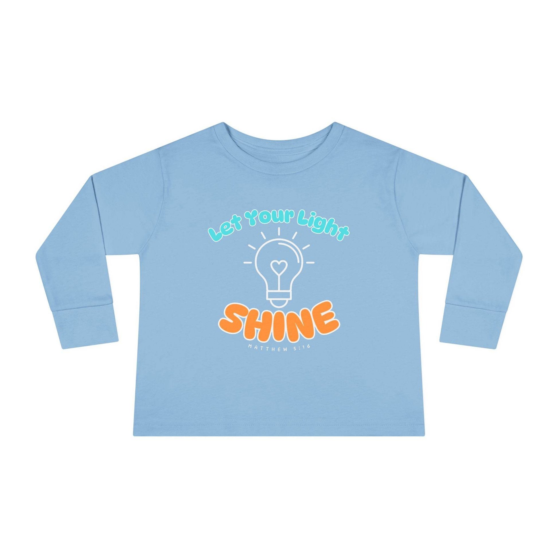 Let Your Light Shine – Kids' Long Sleeve Tee (Matthew 5:16) - Harmony + Hope
