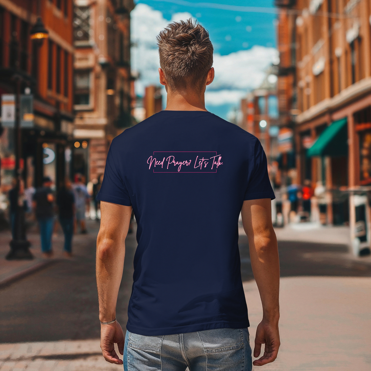 Calligraphy Casual "Prayer Changes Things" - Inspirational Unisex T-Shirt