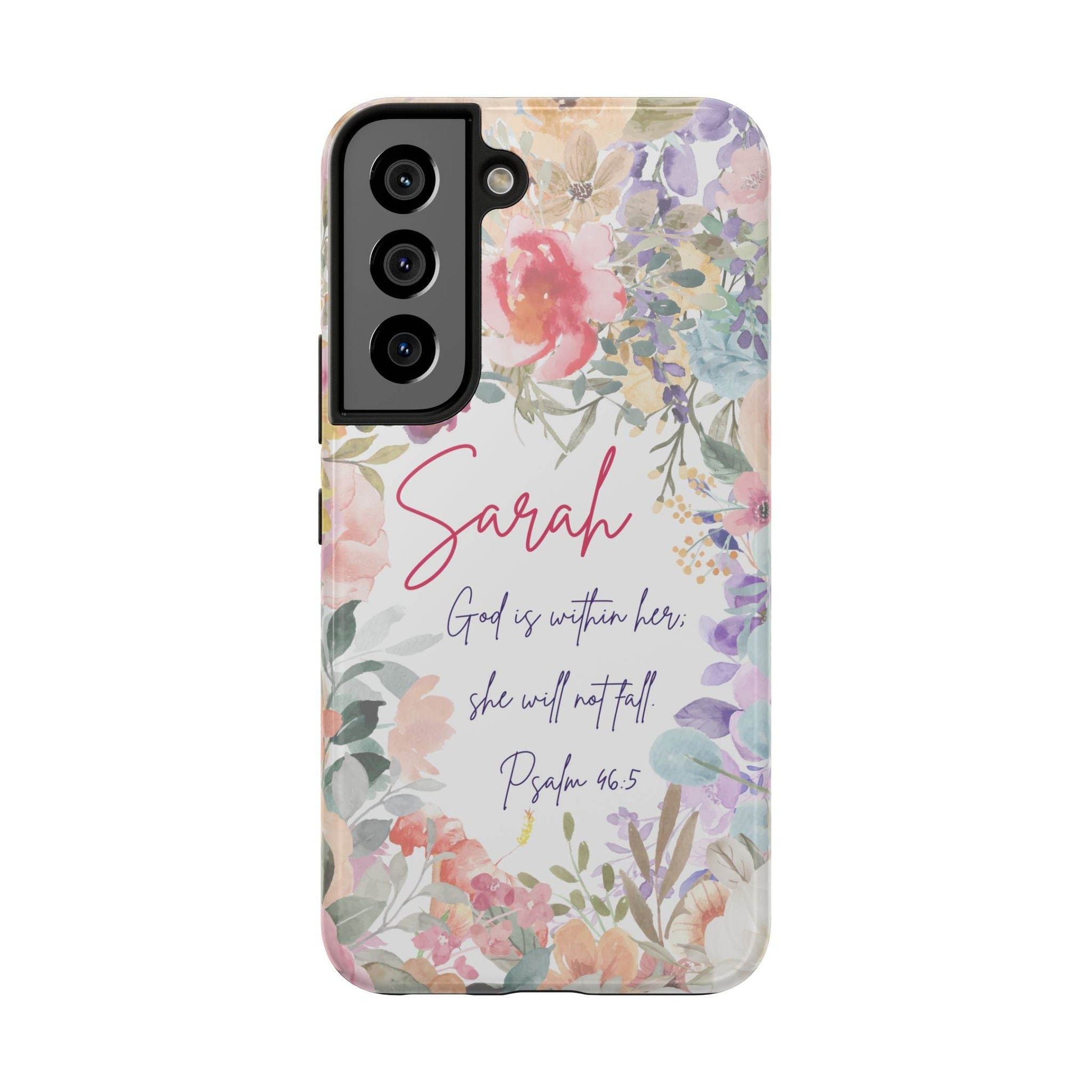 Strength & Beauty in Bloom Phone Case – Christian Scripture Design - Harmony + Hope