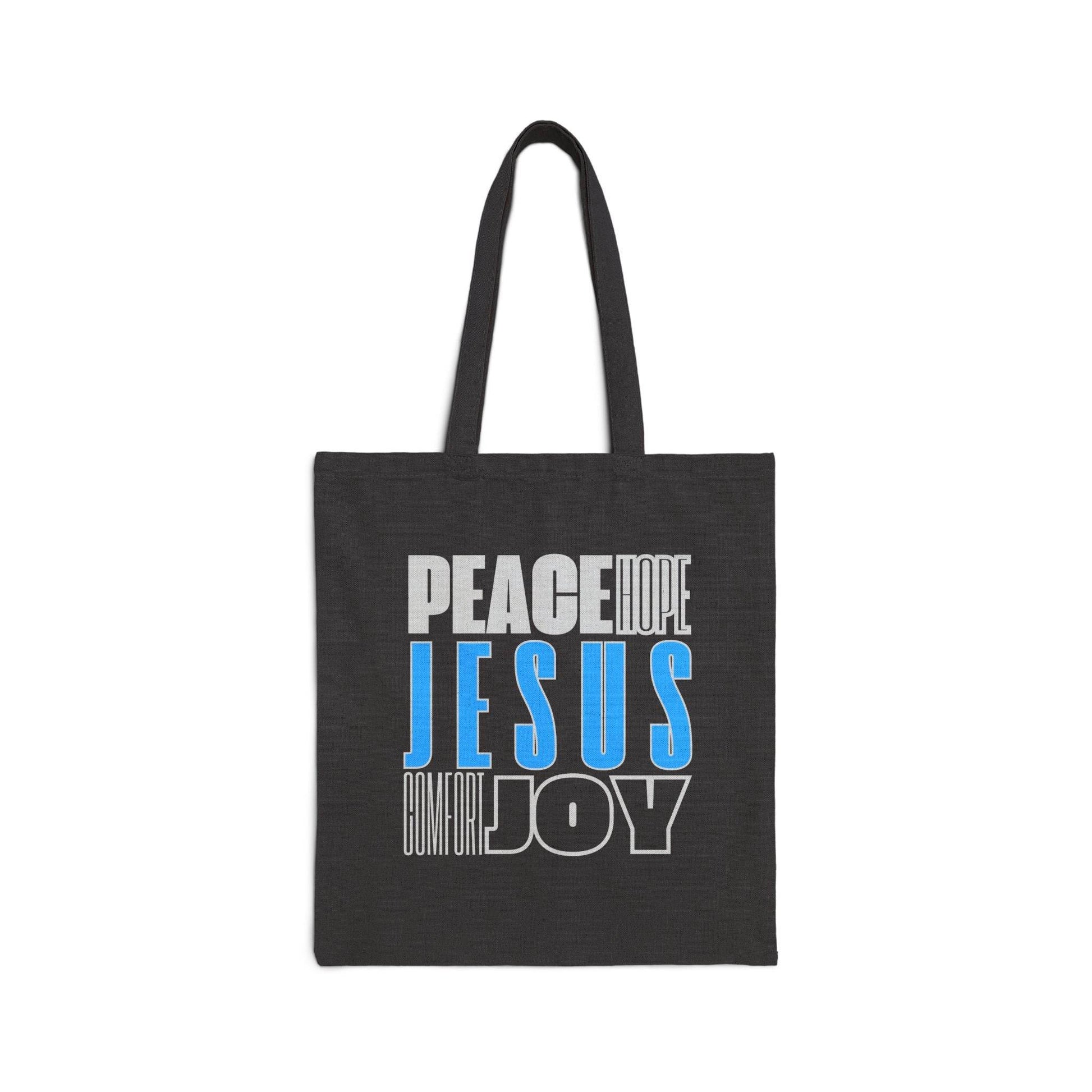 Jesus Canvas Tote Bag – Natural or Black Faith Tote - Harmony + Hope