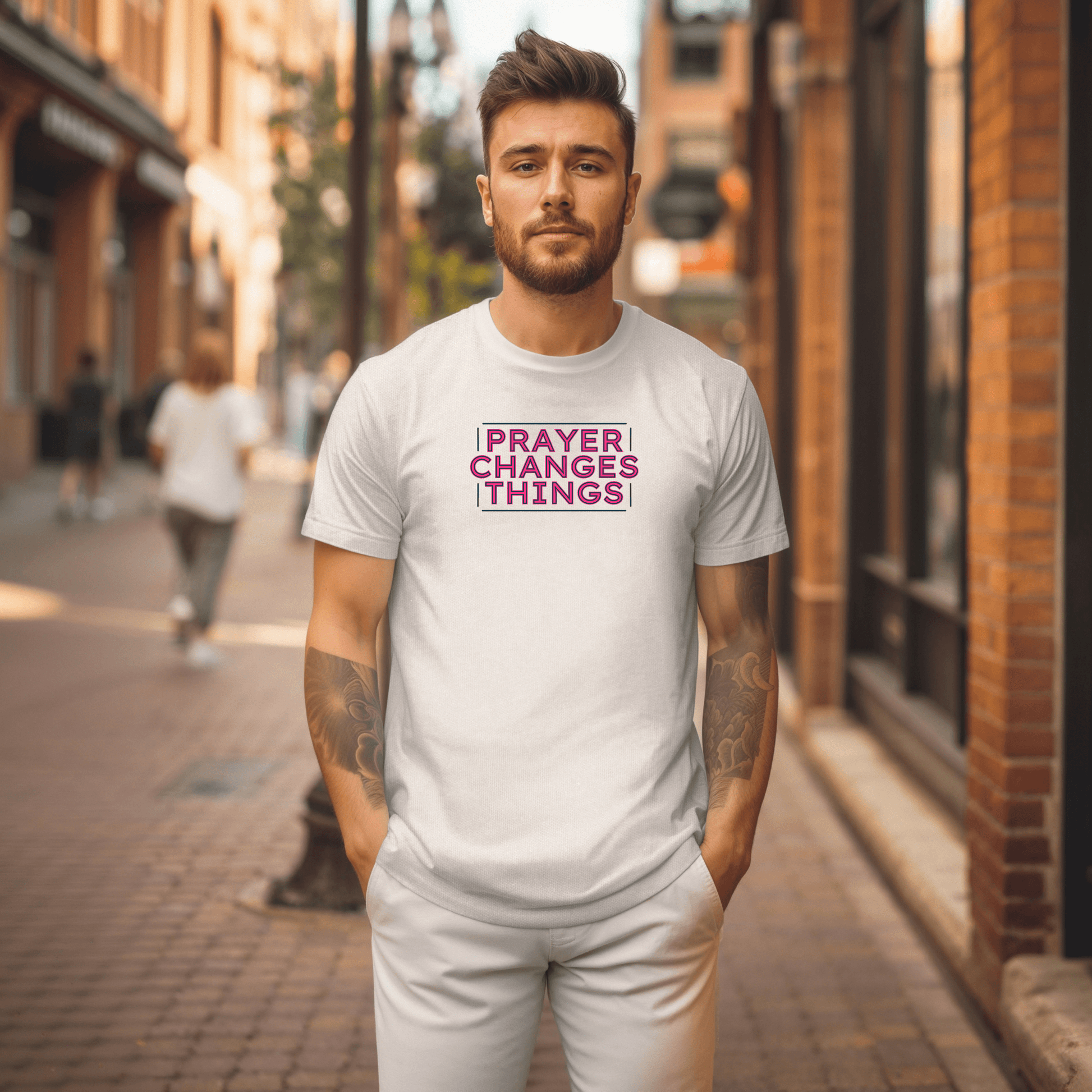 Faith in Motion - Prayer Changes Things Inspirational Unisex T-Shirt - Harmony + Hope