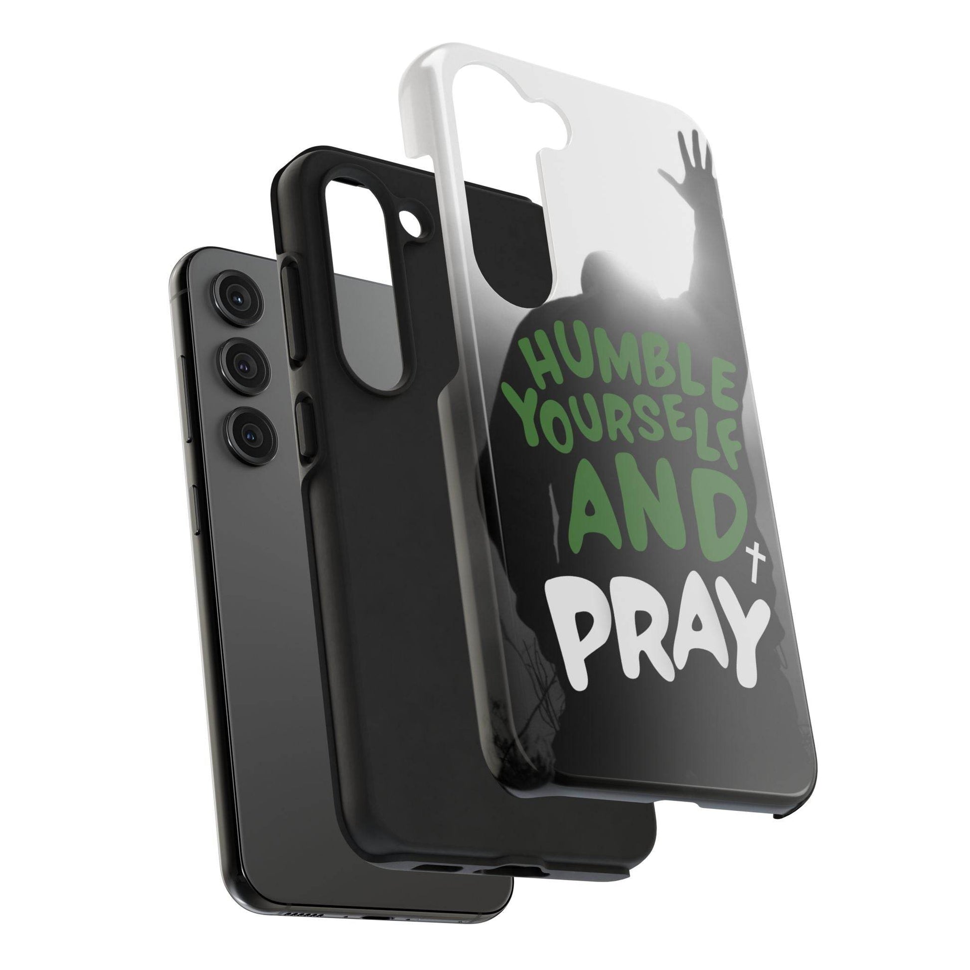 Humble Yourself and Pray Phone Case – Deep Green Faith Design - Harmony + Hope