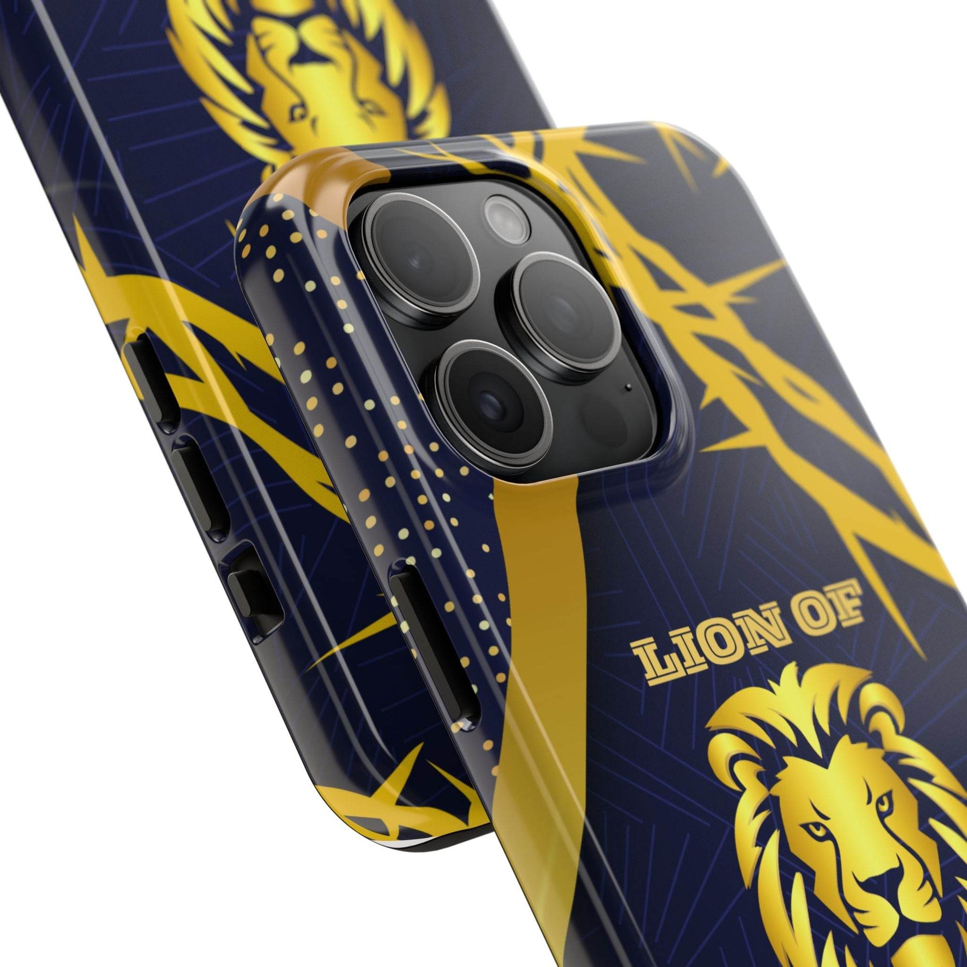Majesty & Mercy Inspirational Phone Case – Gold Lion & Crown of Thorns - Harmony + Hope