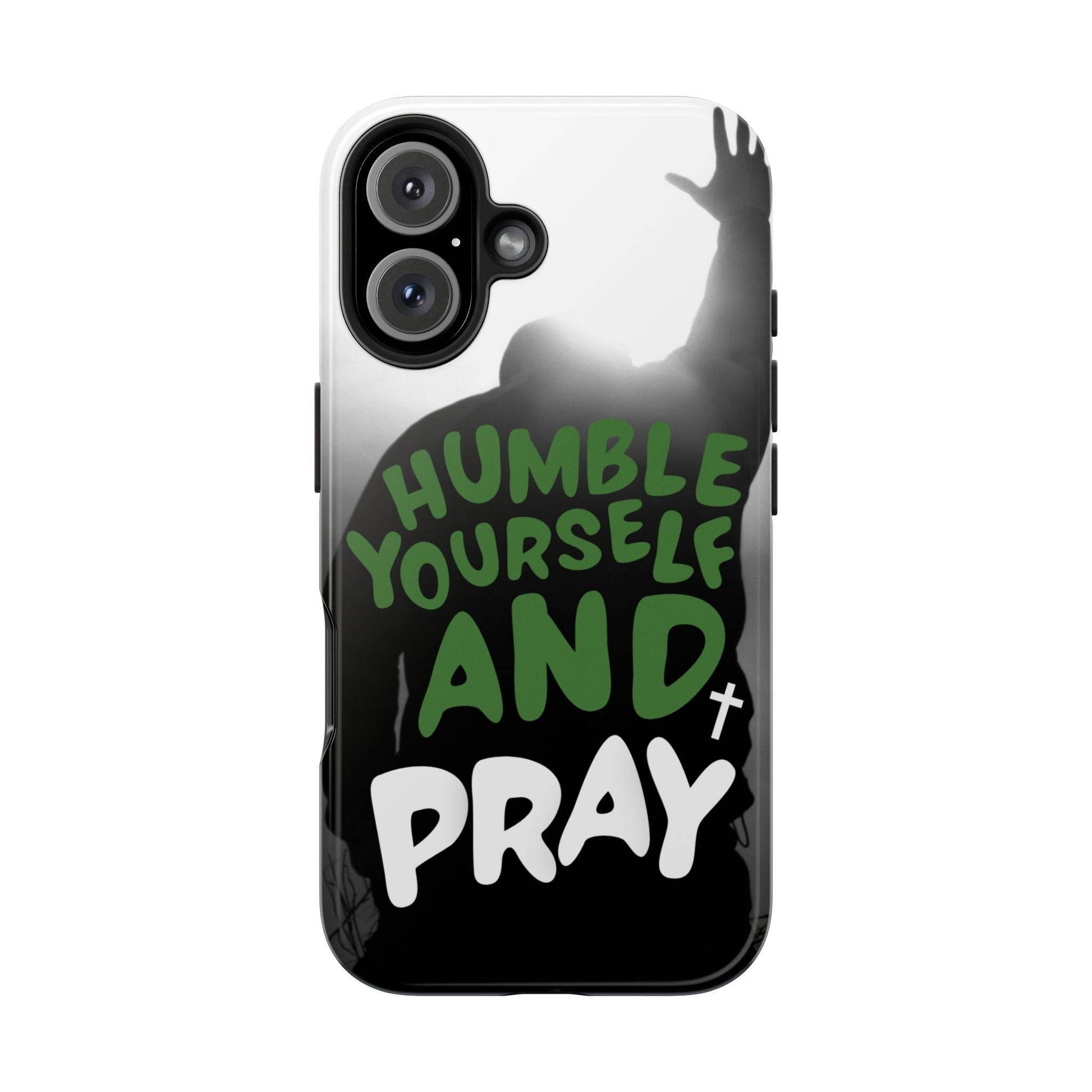 Humble Yourself and Pray Phone Case – Deep Green Faith Design - Harmony + Hope