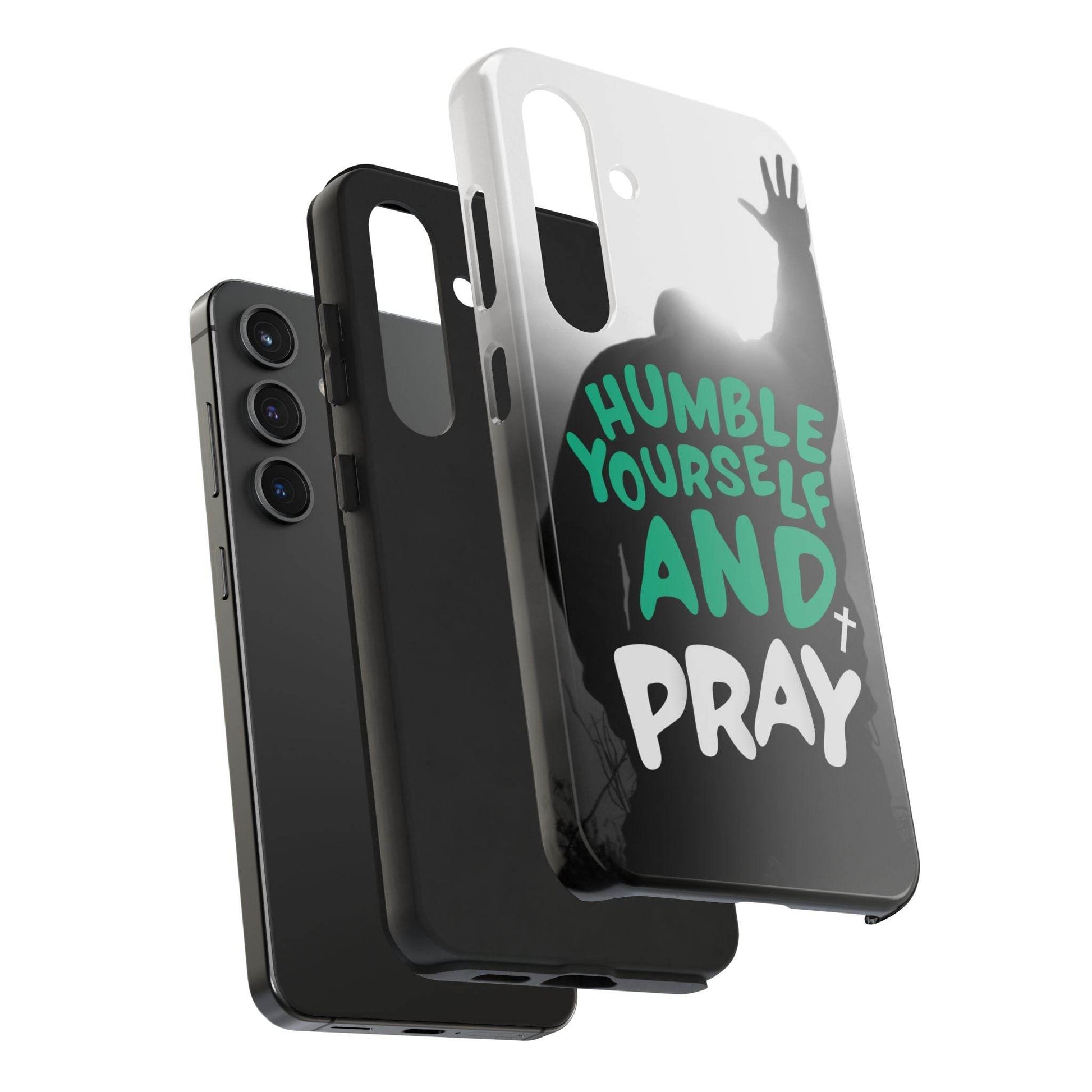 Humble Yourself and Pray Phone Case – Teal Christian Reminder - Harmony + Hope