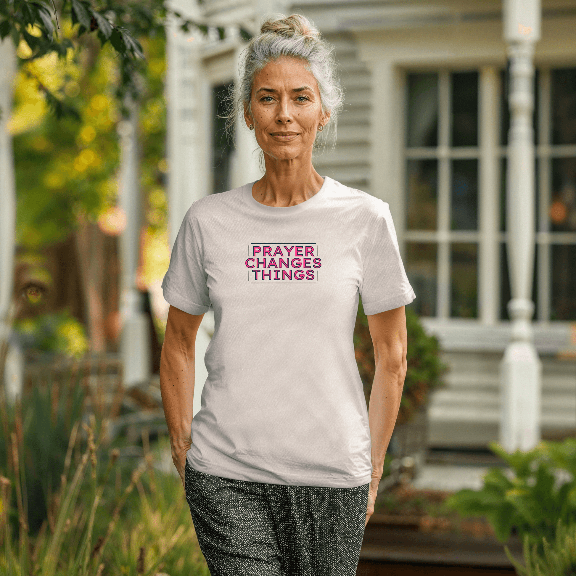 Faith in Motion - Prayer Changes Things Inspirational Unisex T-Shirt - Harmony + Hope