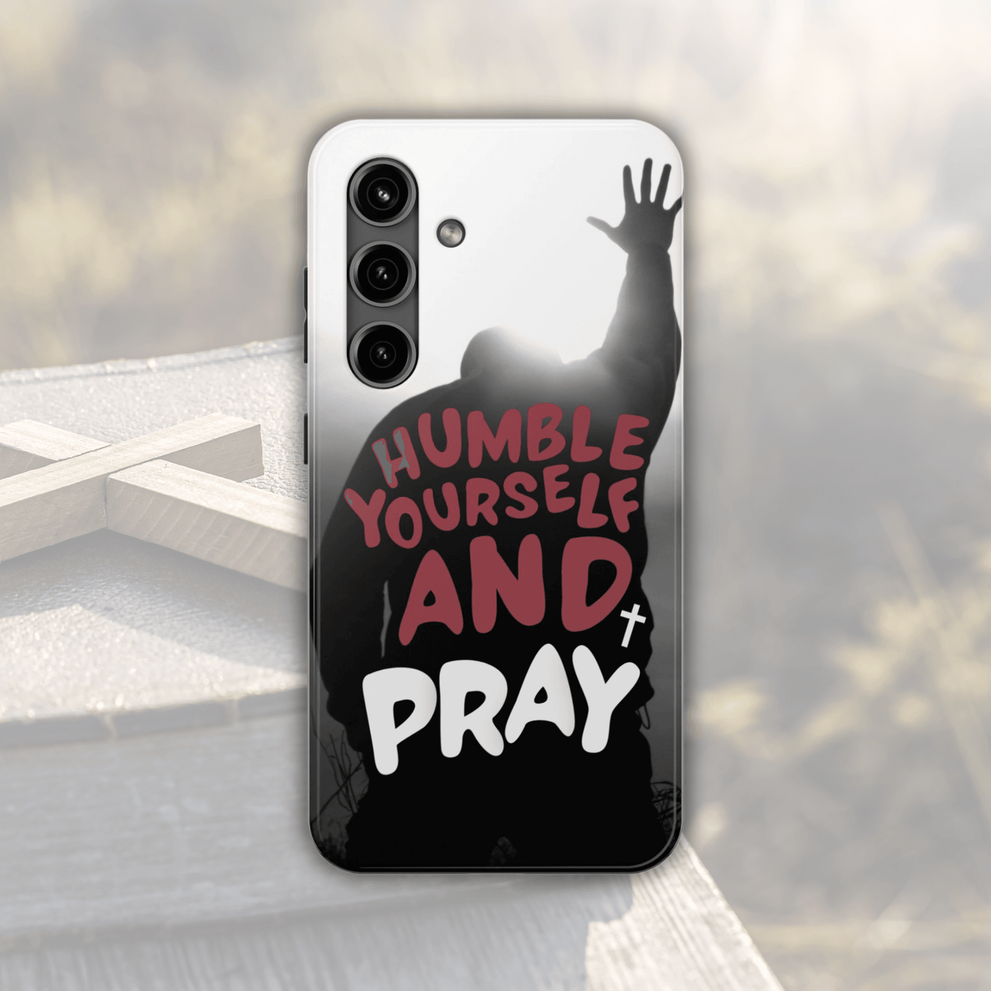 Humble Yourself and Pray Phone Case – Red Statement of Faith - Harmony + Hope