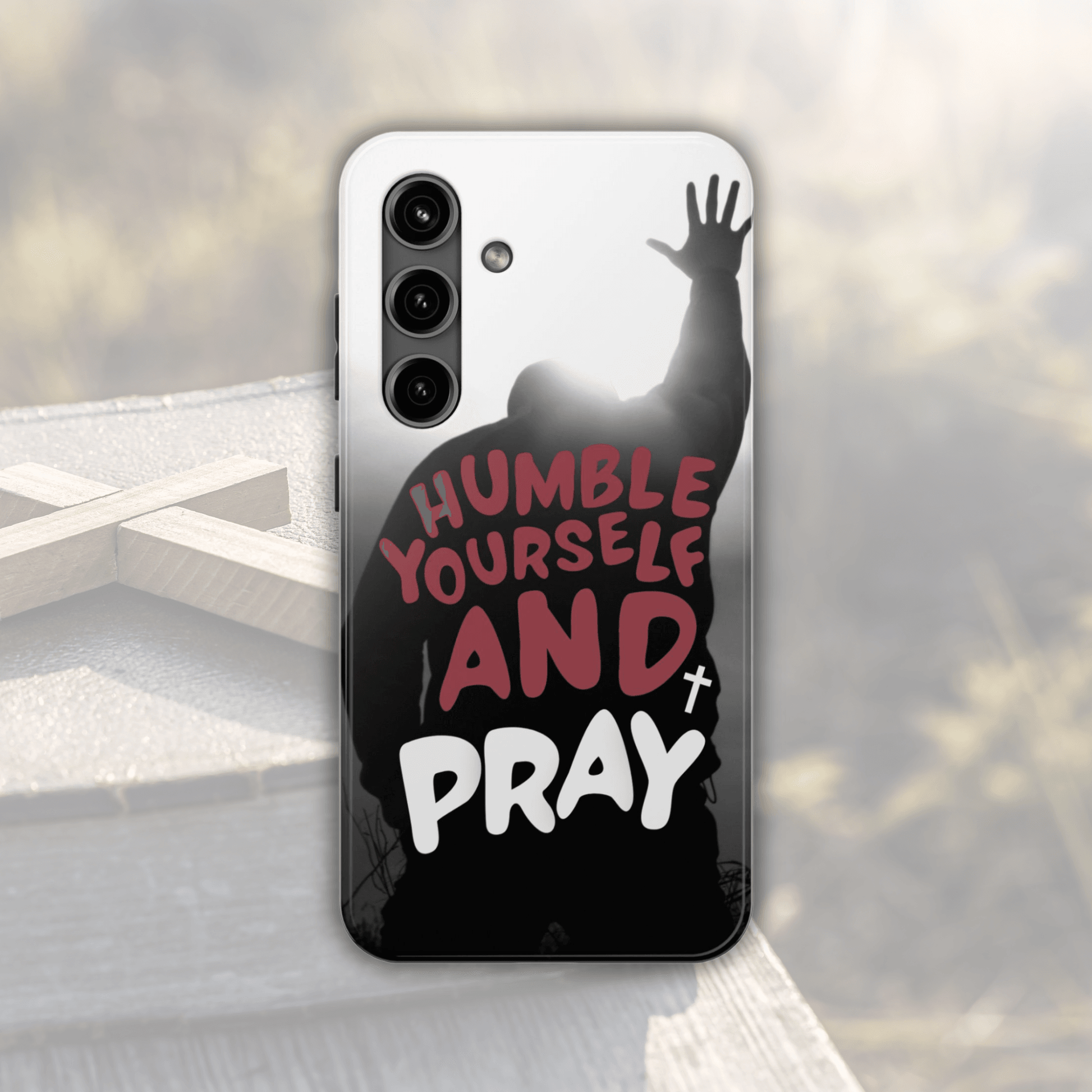 Humble Yourself and Pray Phone Case – Red Statement of Faith - Harmony + Hope