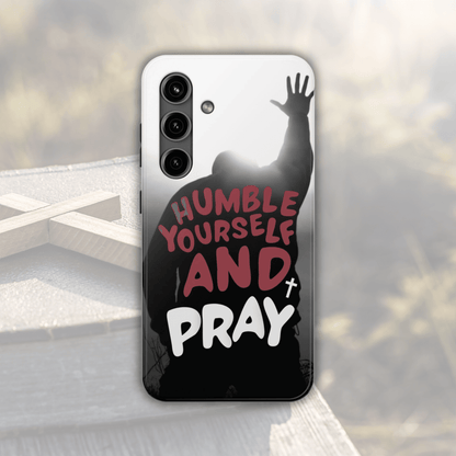 Humble Yourself and Pray Phone Case – Red Statement of Faith - Harmony + Hope