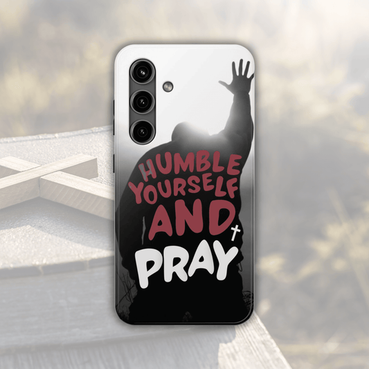 Humble Yourself and Pray Phone Case – Red Statement of Faith - Harmony + Hope