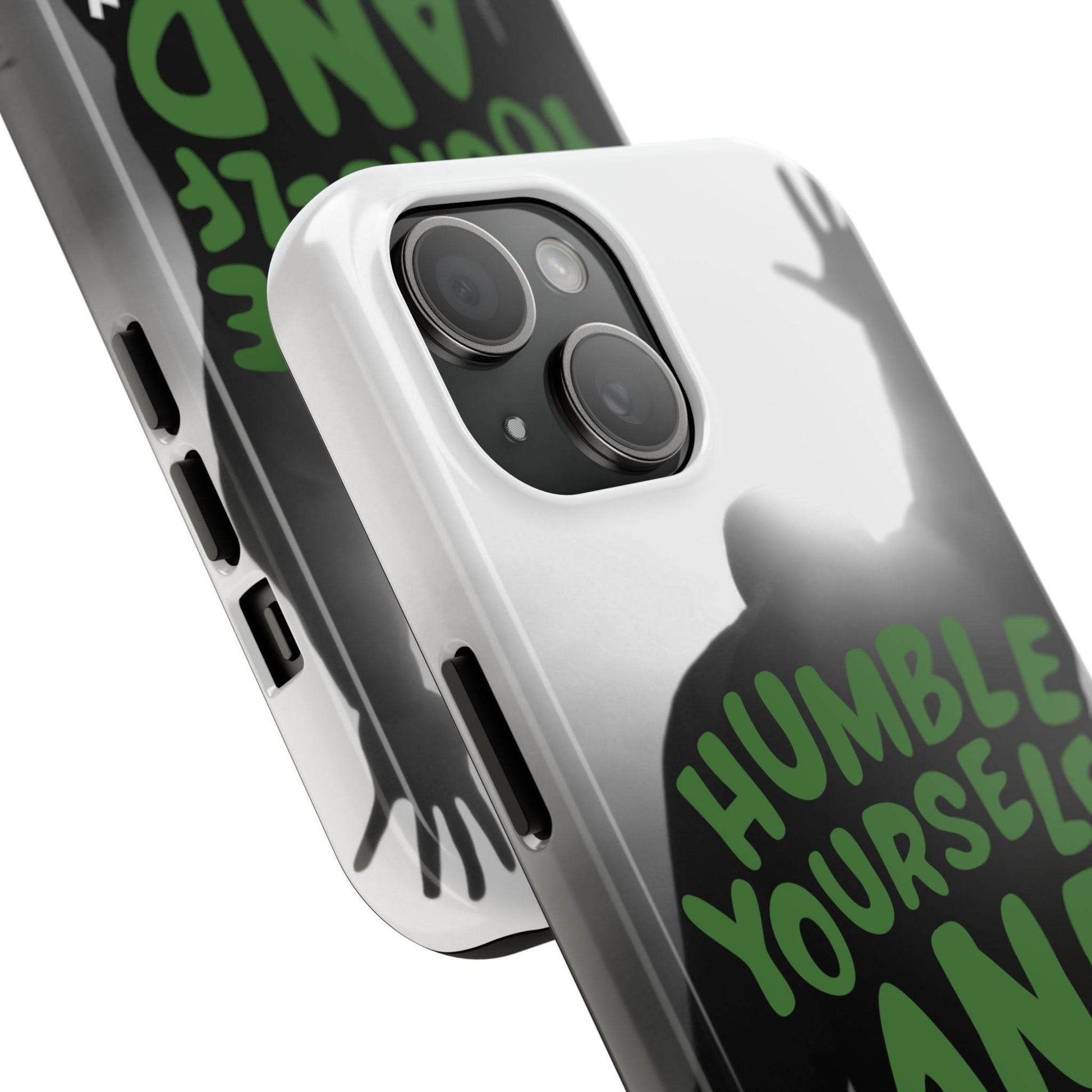 Humble Yourself and Pray Phone Case – Deep Green Faith Design - Harmony + Hope