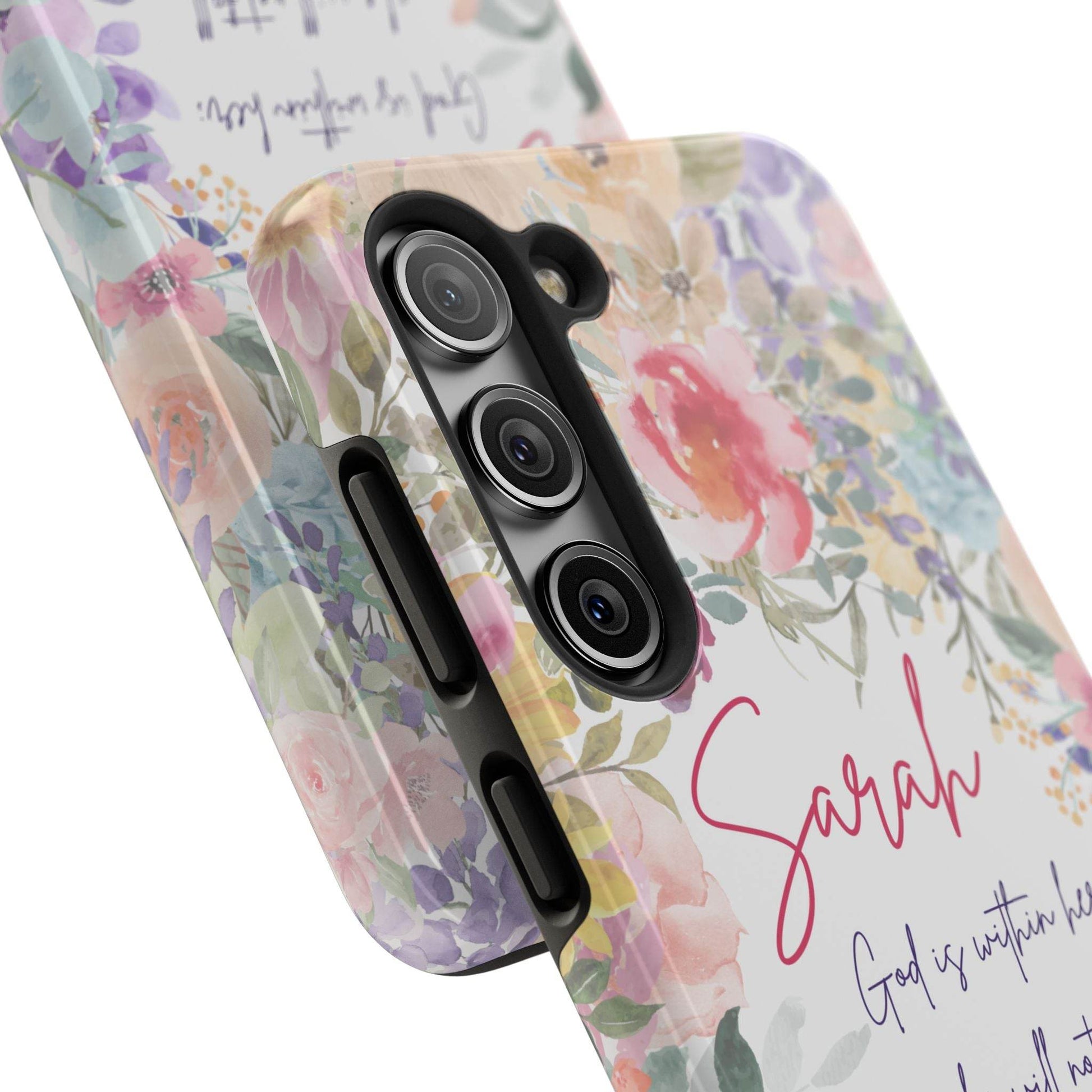 Strength & Beauty in Bloom Phone Case – Christian Scripture Design - Harmony + Hope
