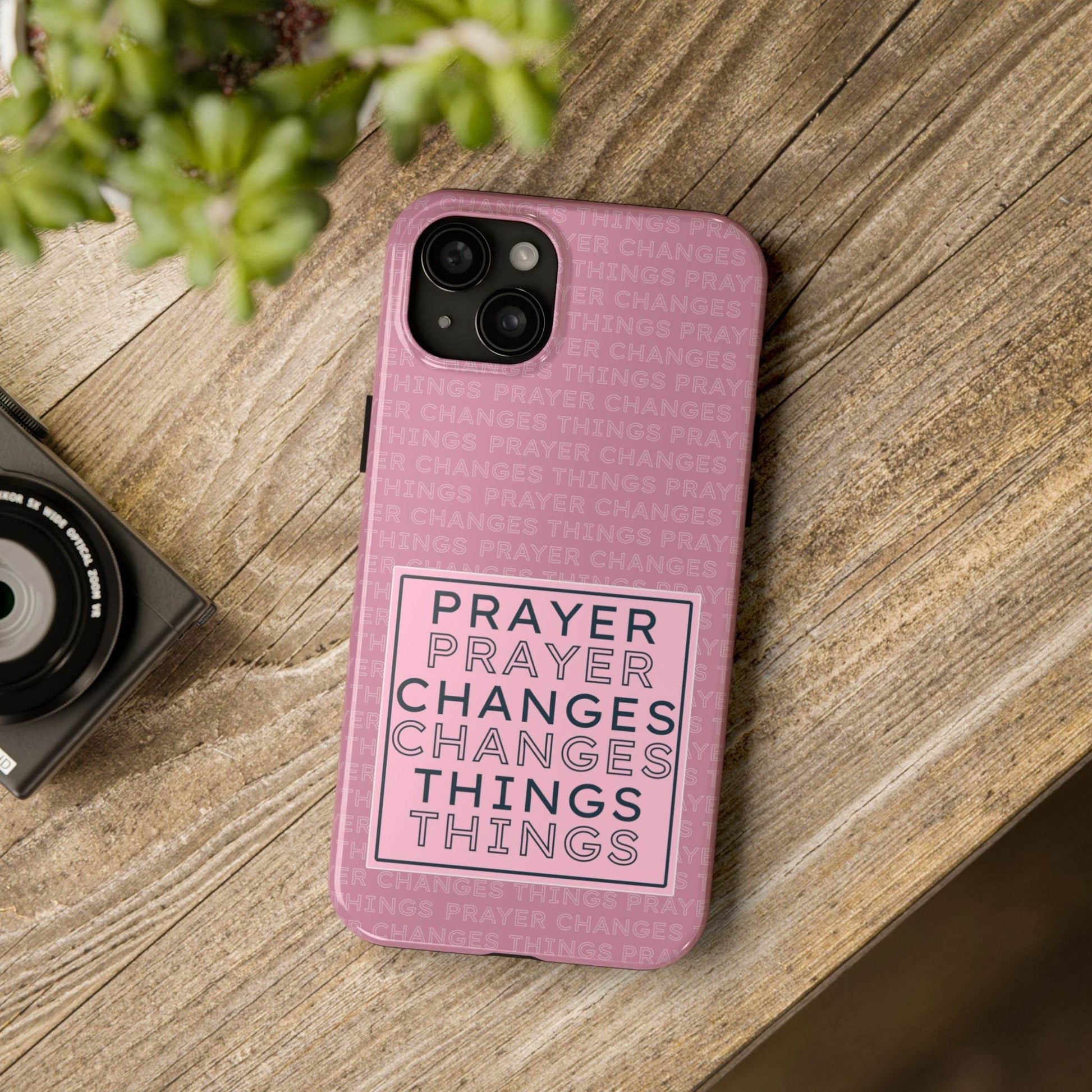 Prayer Changes Things Phone Case – Mauve Pink Faith Design - Harmony + Hope