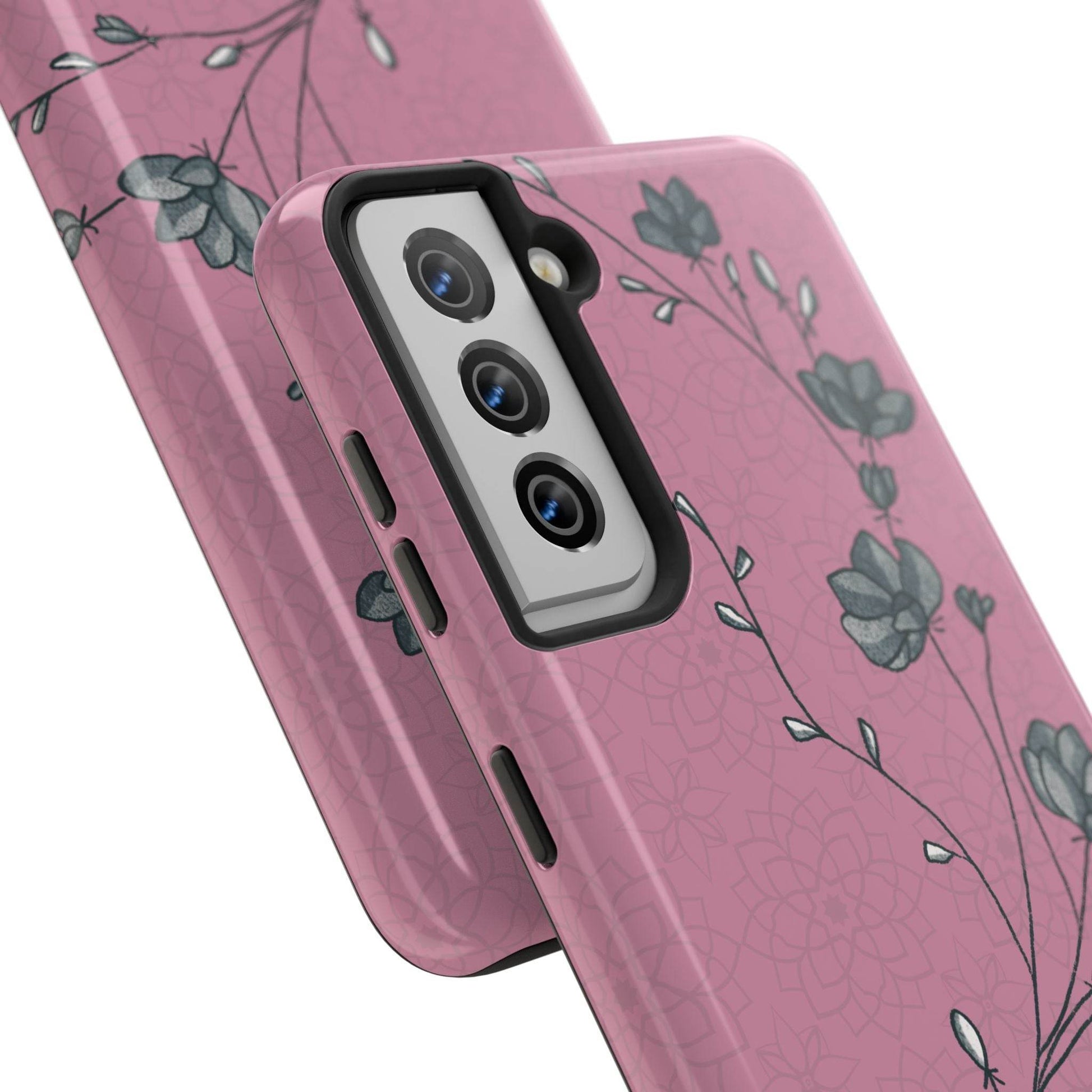 Pause & Pray Phone Case – Mauve Floral Reminder - Harmony + Hope