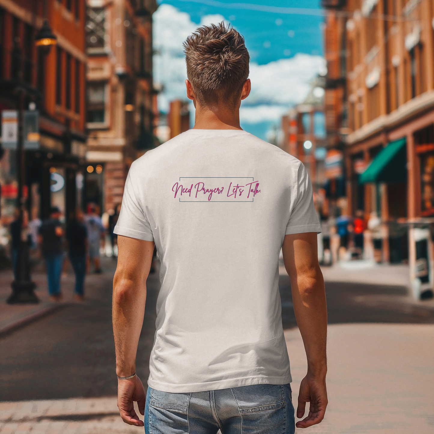 Calligraphy Casual "Prayer Changes Things" - Inspirational Unisex T-Shirt