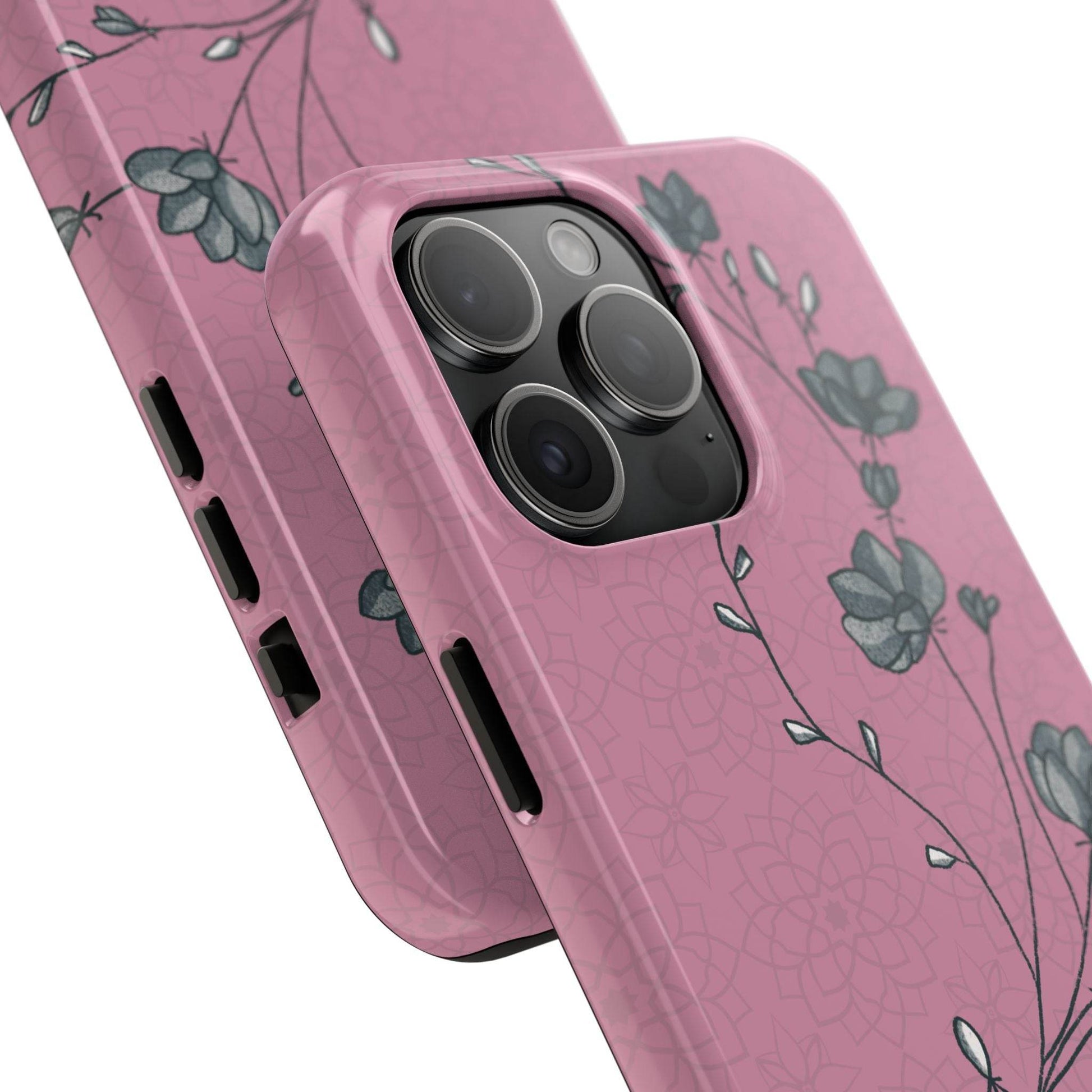 Pause & Pray Phone Case – Mauve Floral Reminder - Harmony + Hope