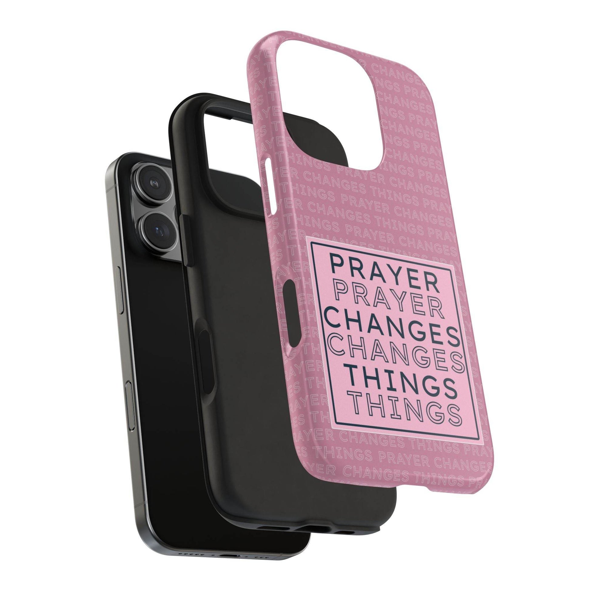 Prayer Changes Things Phone Case – Mauve Pink Faith Design - Harmony + Hope