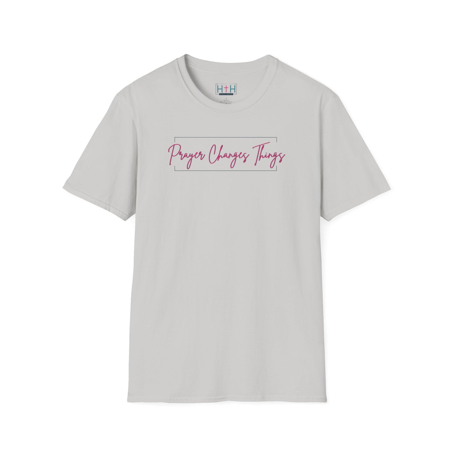 Calligraphy Casual "Prayer Changes Things" - Inspirational Unisex T-Shirt