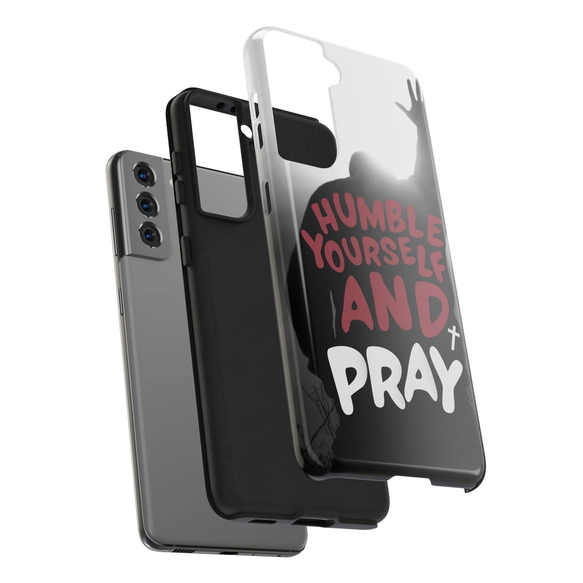 Humble Yourself and Pray Phone Case – Red Statement of Faith - Harmony + Hope